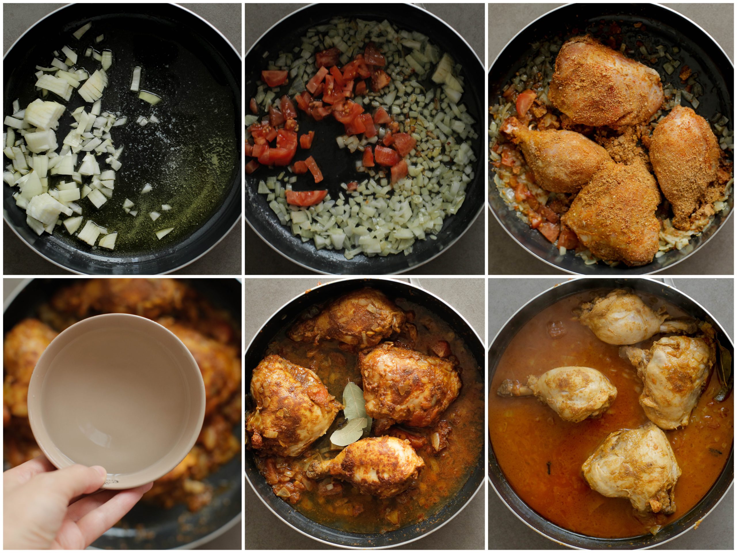 Groenten bakken-koken met kip in een koekenpan