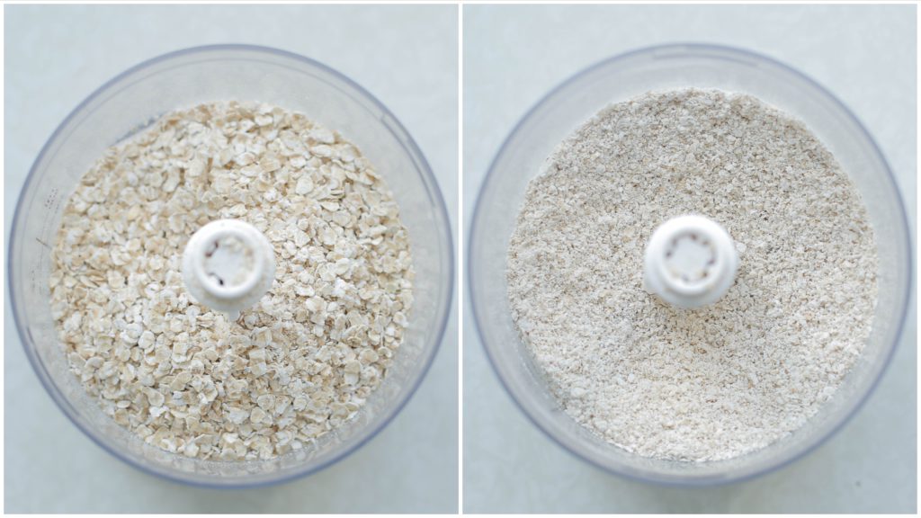 Doe de havermout in een hakmolen. Mix fijn.