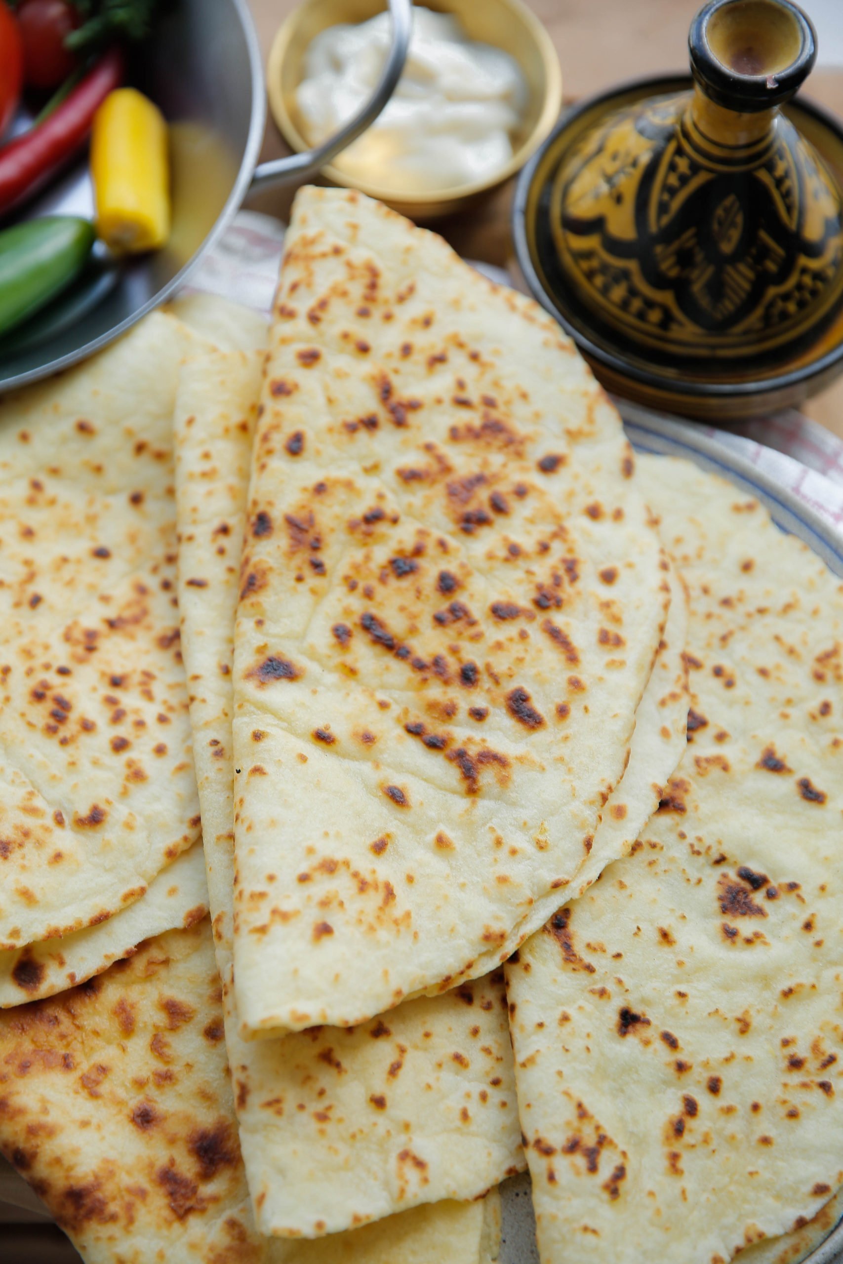 Aardappel naanbrood eindresultaat