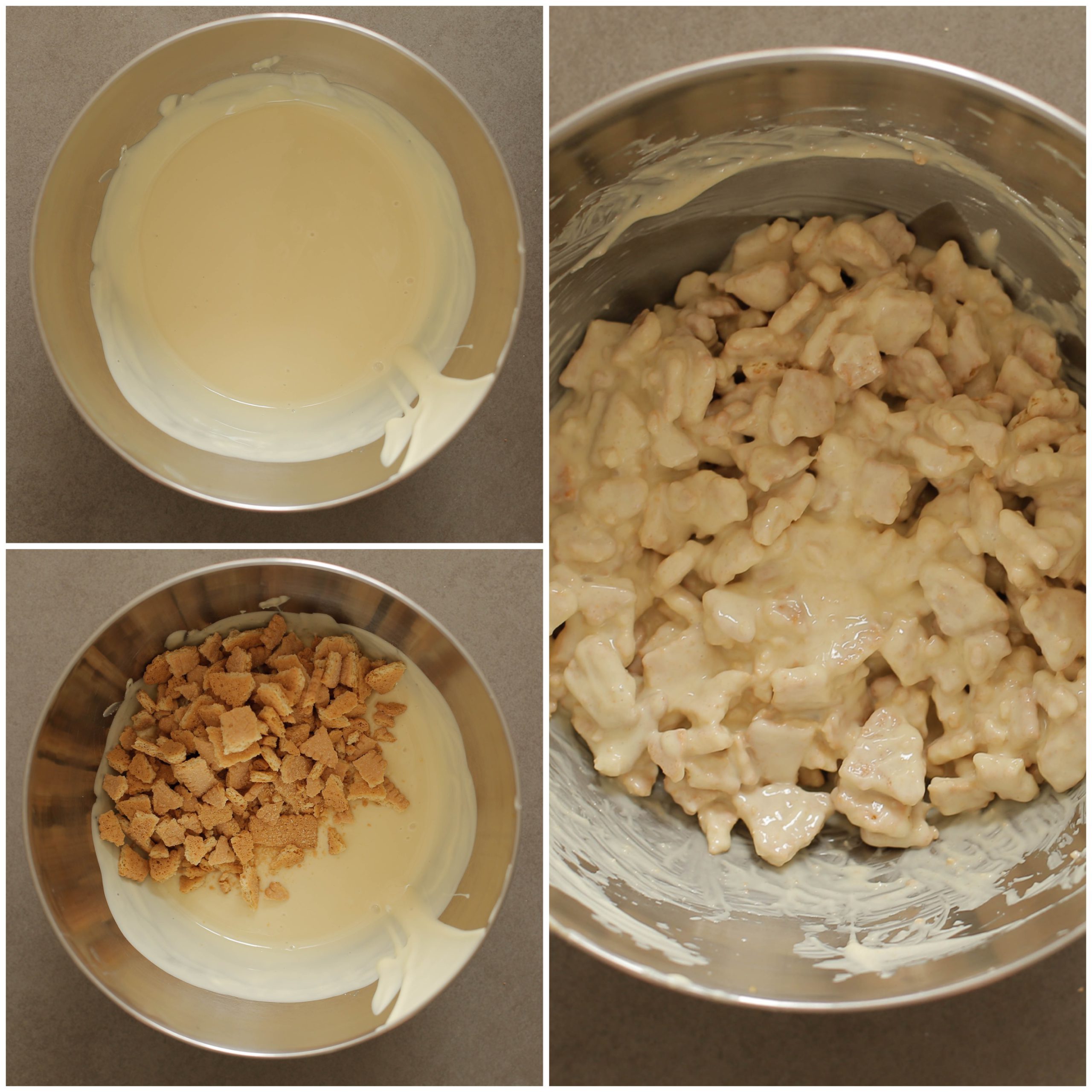 Koekjes mengen met witte chocolade