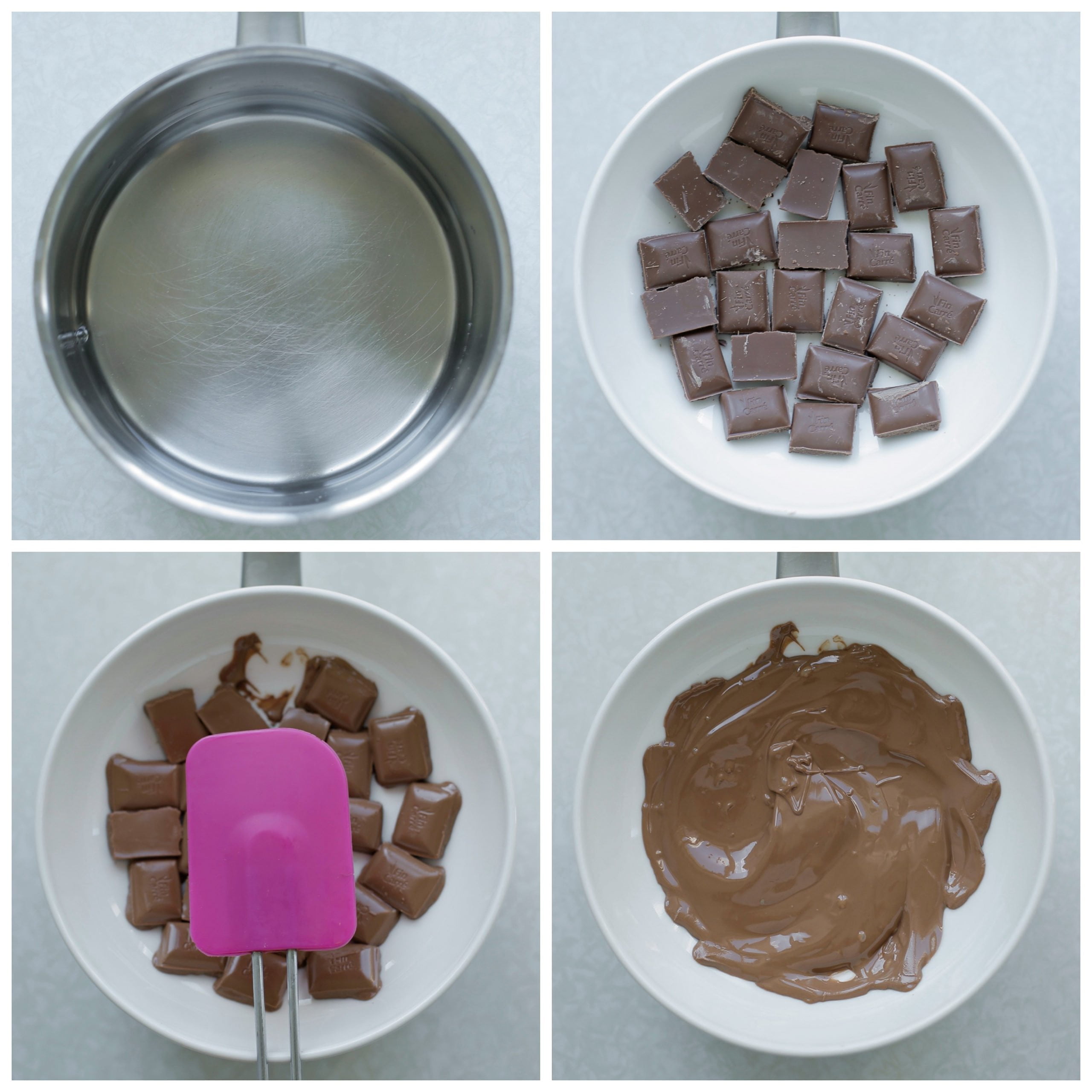 Melkchocolade au bain marie smelten