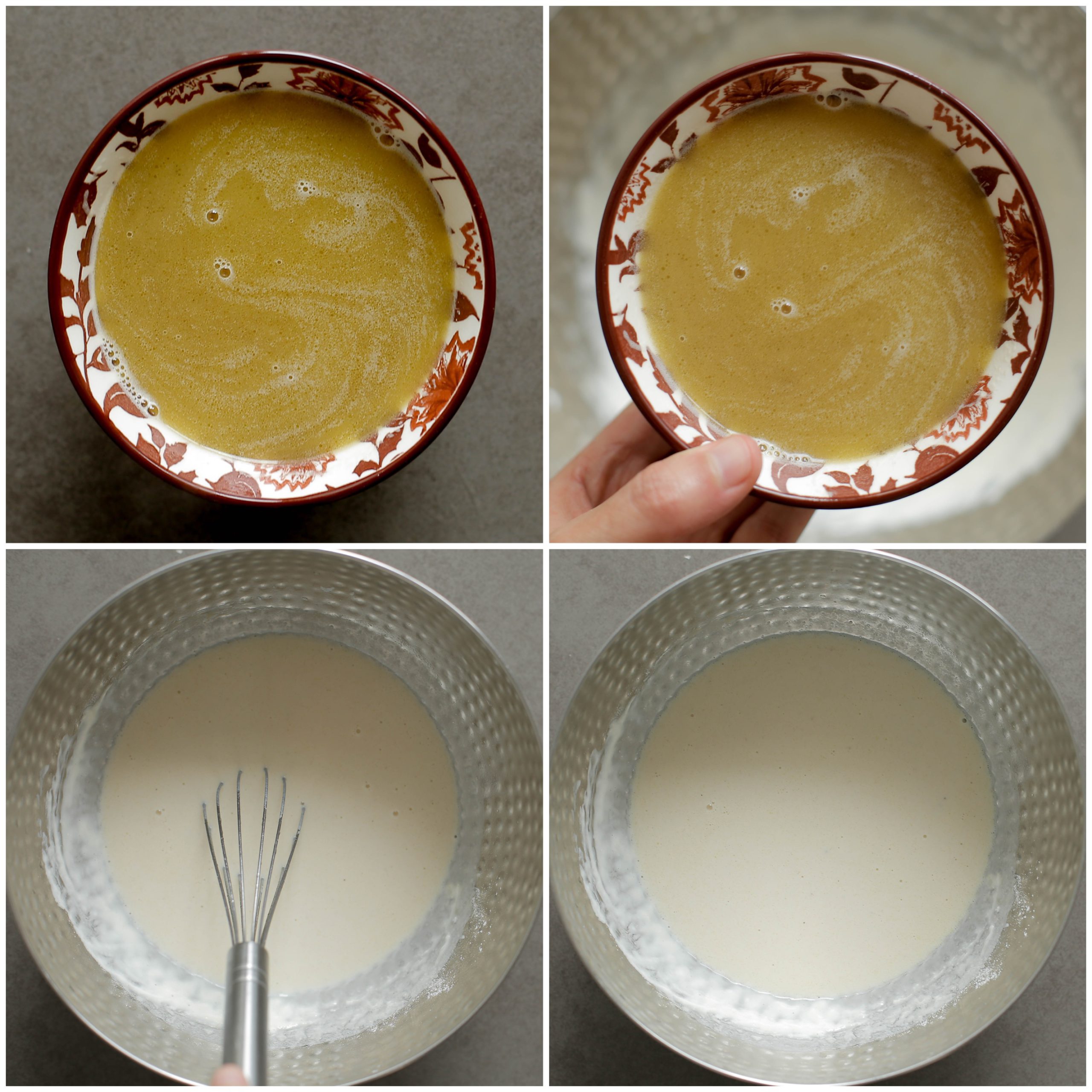 Soep mengen met het yoghurtmengsel