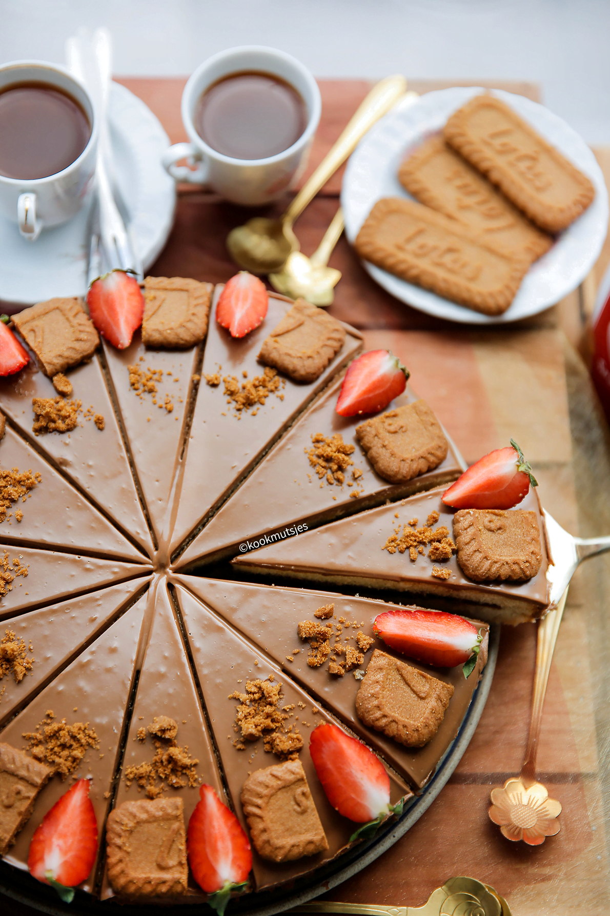 Speculooscake met vulling eindresultaat