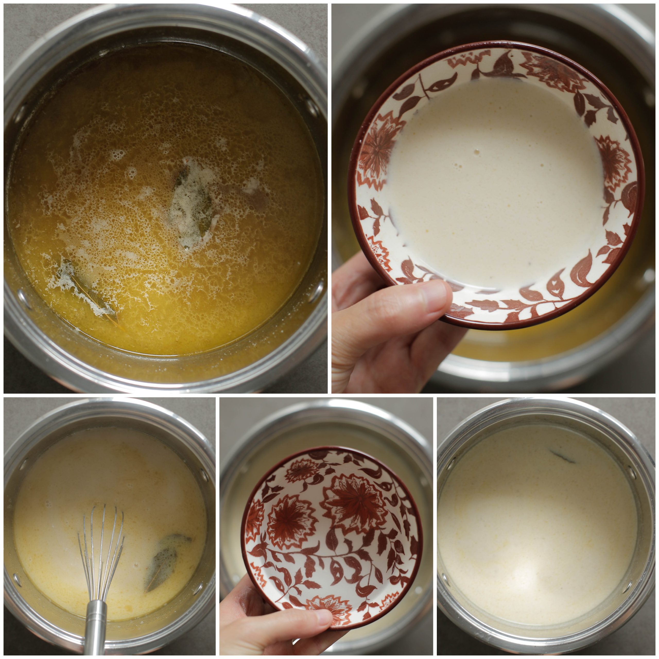 Yoghurtmengsel mengen met de warme soep