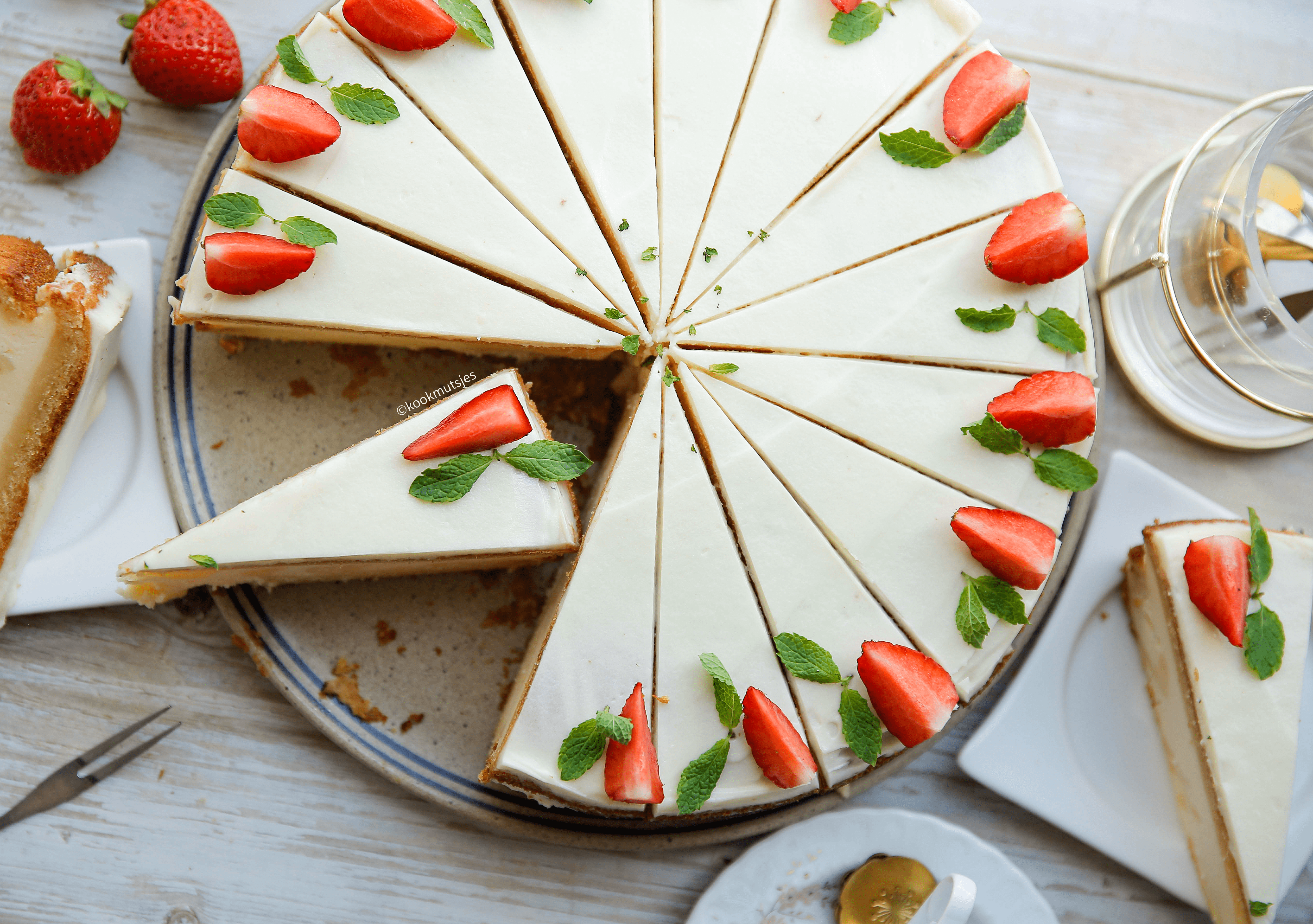 Cake met cheesecake