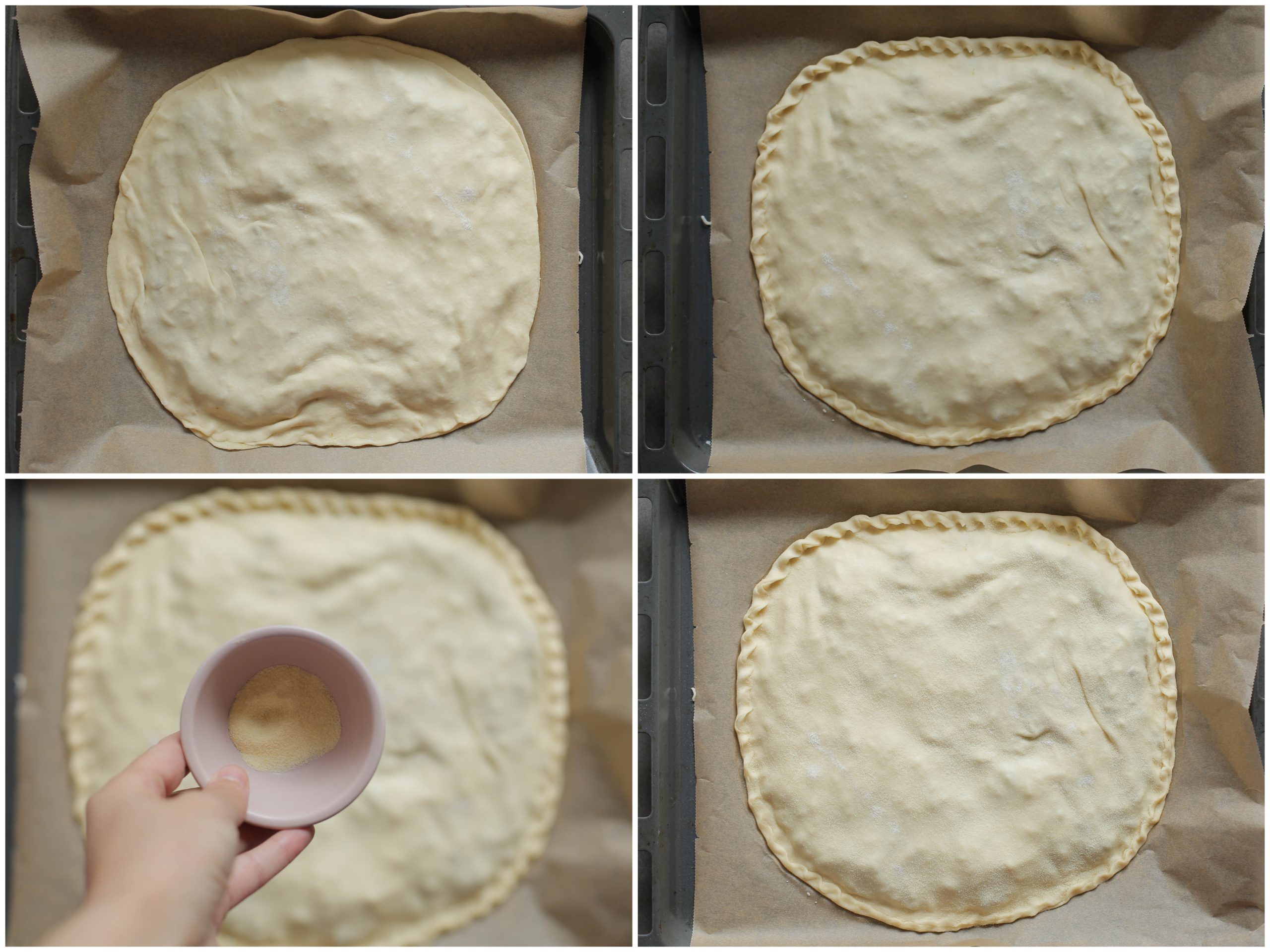 Deeg vullen met vlees