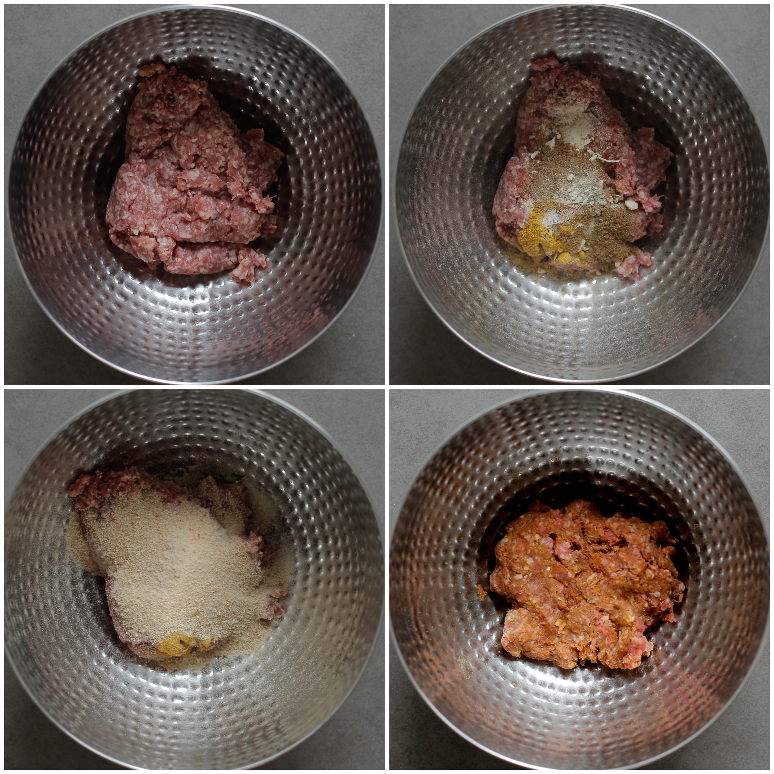 Gehaktmengsel voor de gehaktballen in een diepe kom