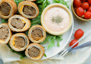 Krokante gehaktwraps