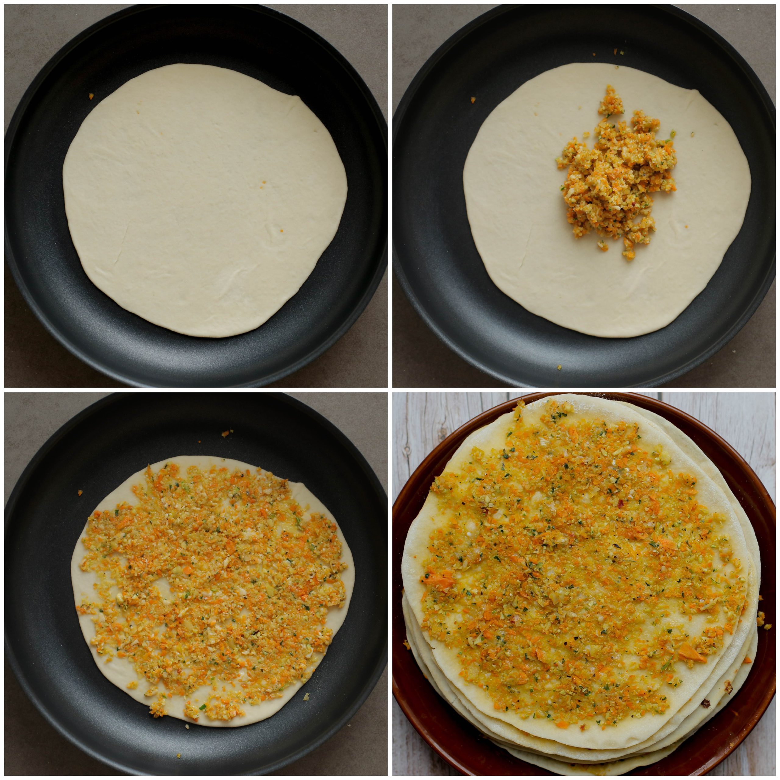 Groentepizza gaar bakken