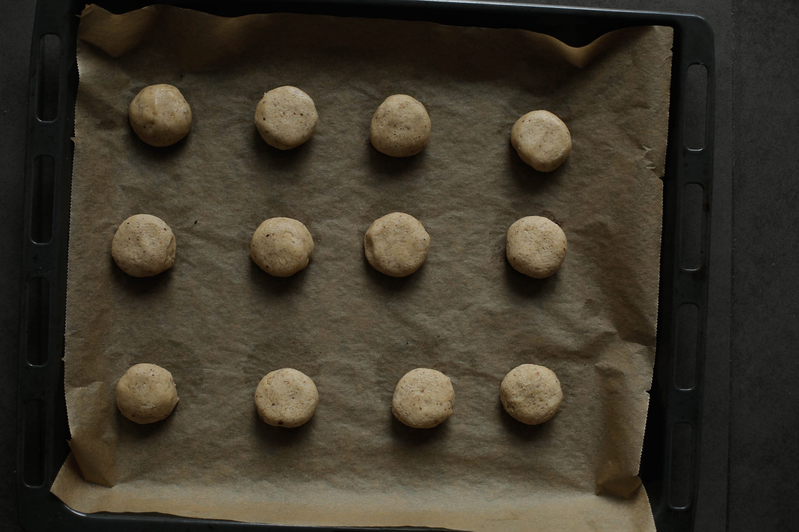 Koekjes op een bakplaat