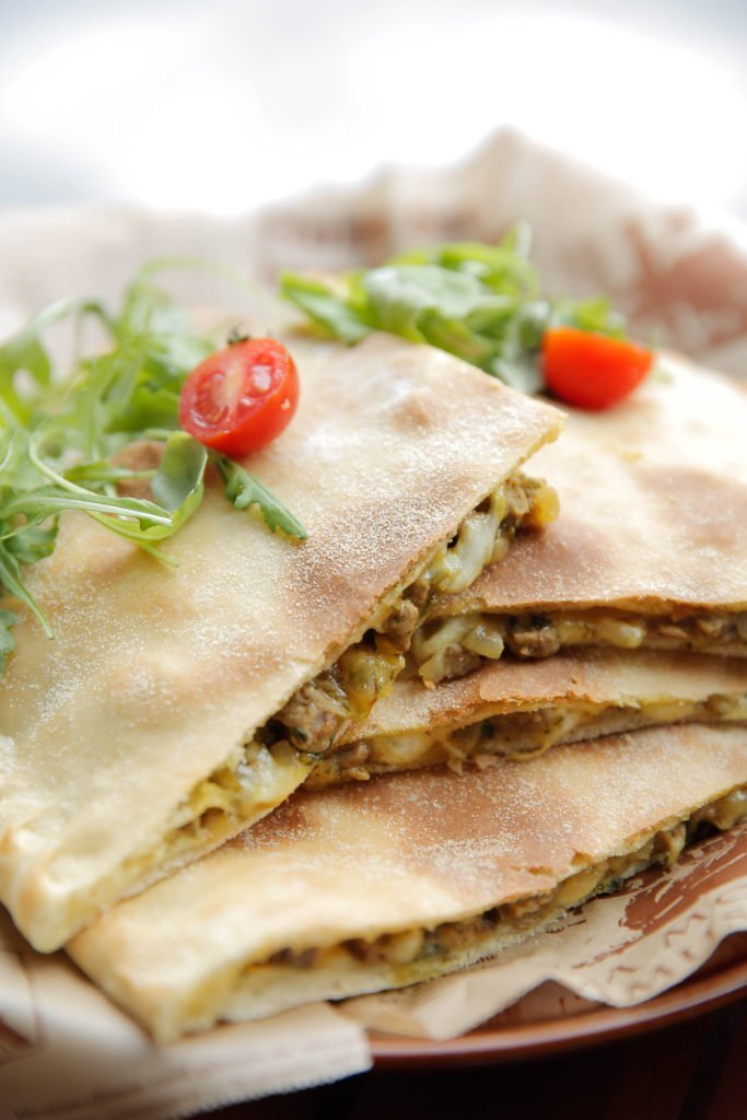 Gevuld brood met vlees eindresultaat 