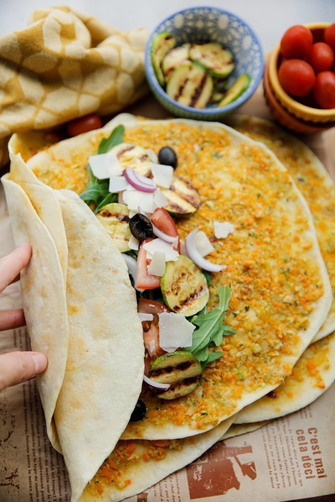 Groentepizza's met vulling