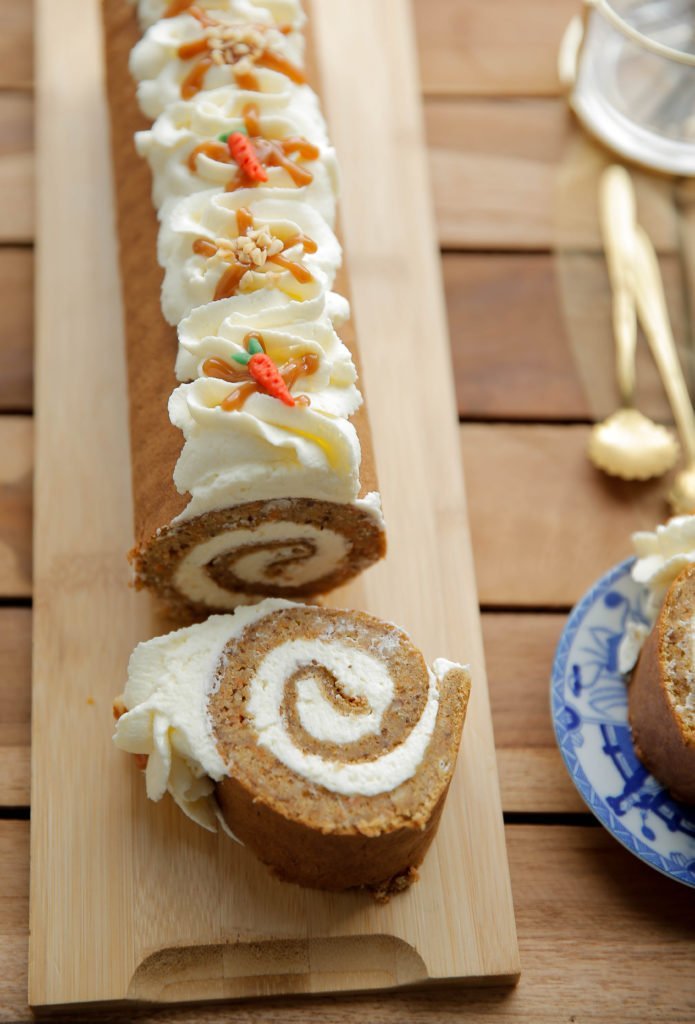 Wortel rolcake eindresultaat