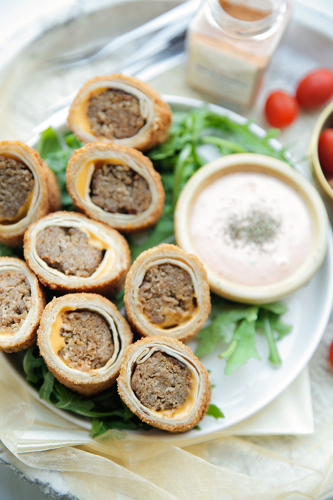 Krokante gehaktwraps eindresultaat