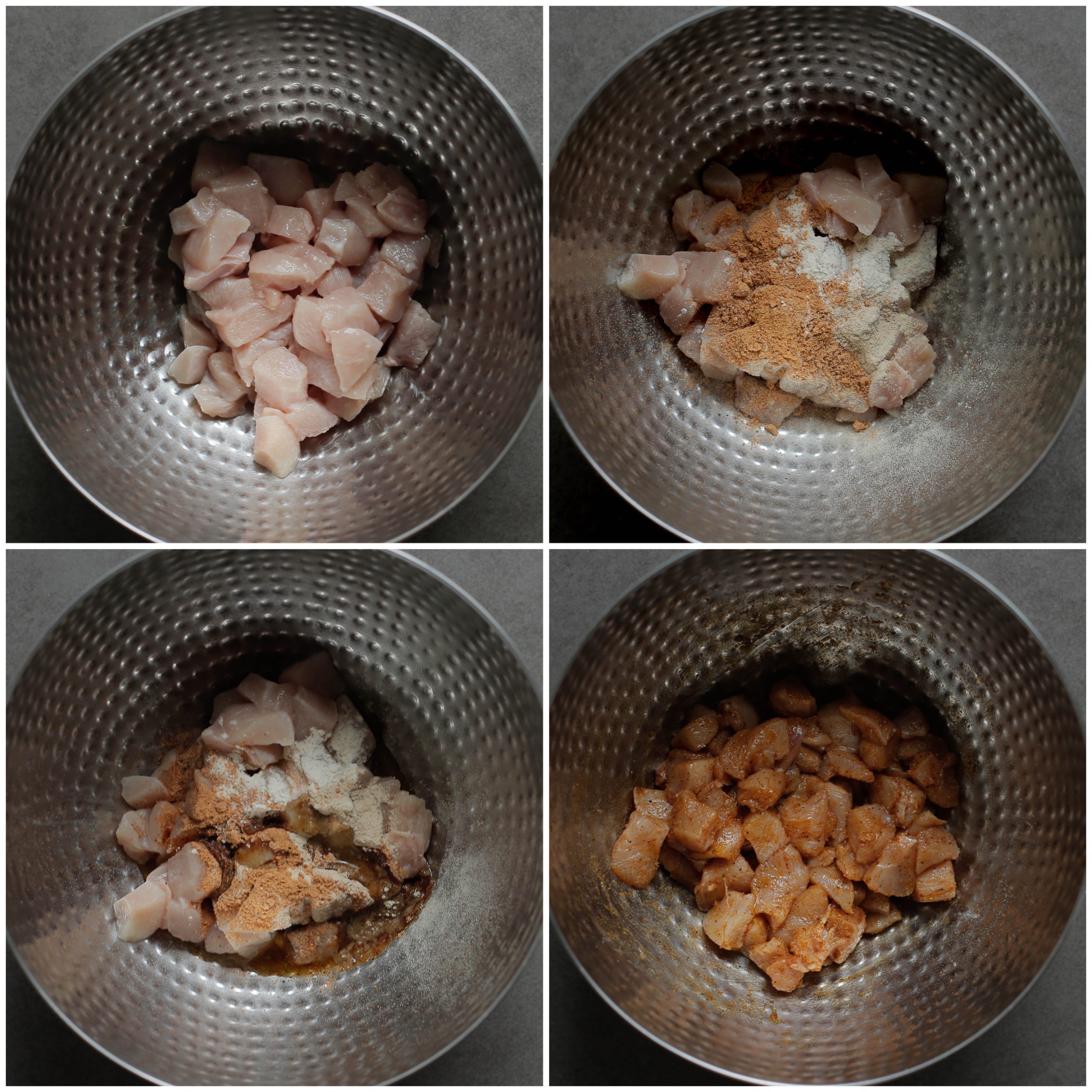 Kip marineren met kruidenmengsel