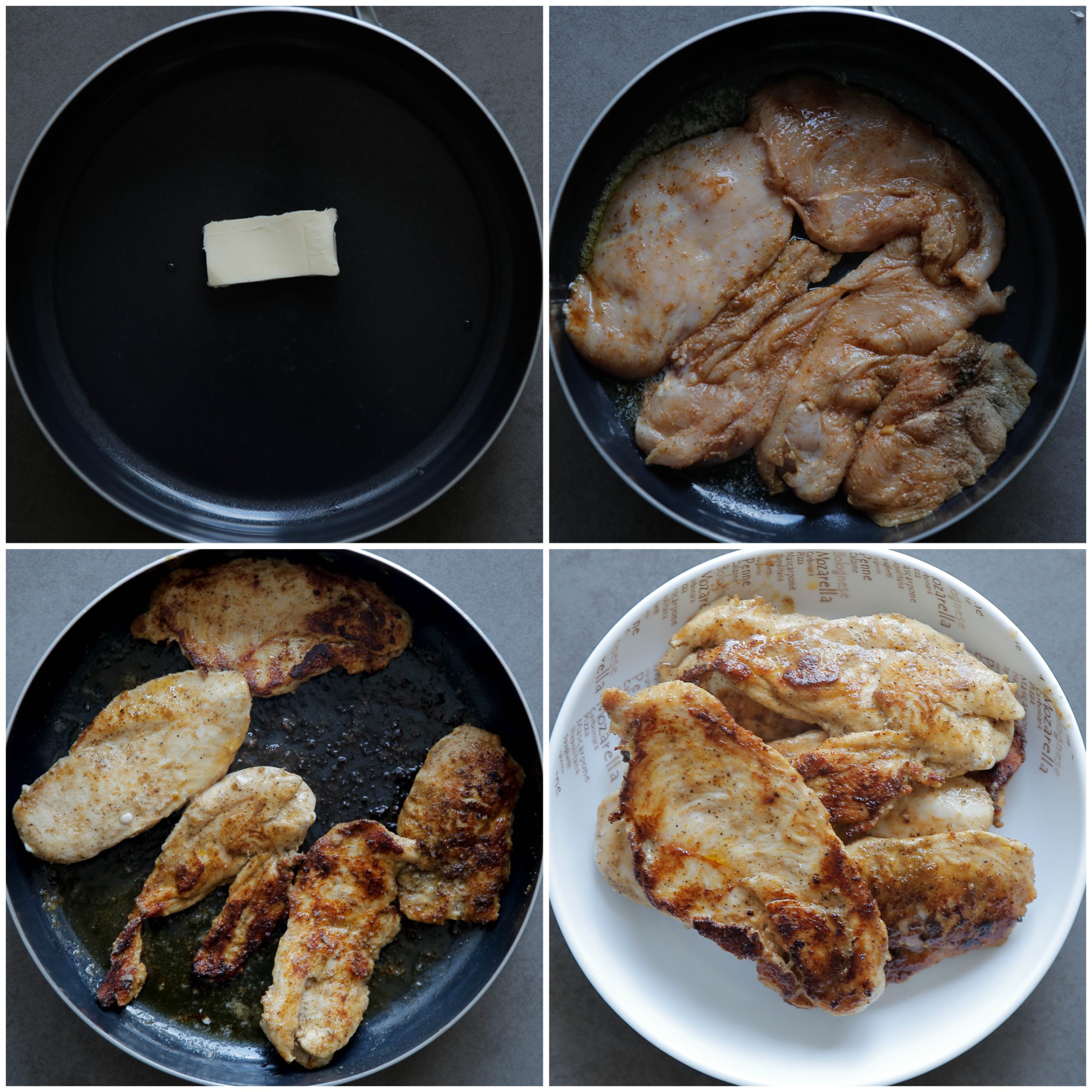 Kipmengsel gaar bakken in roomboter