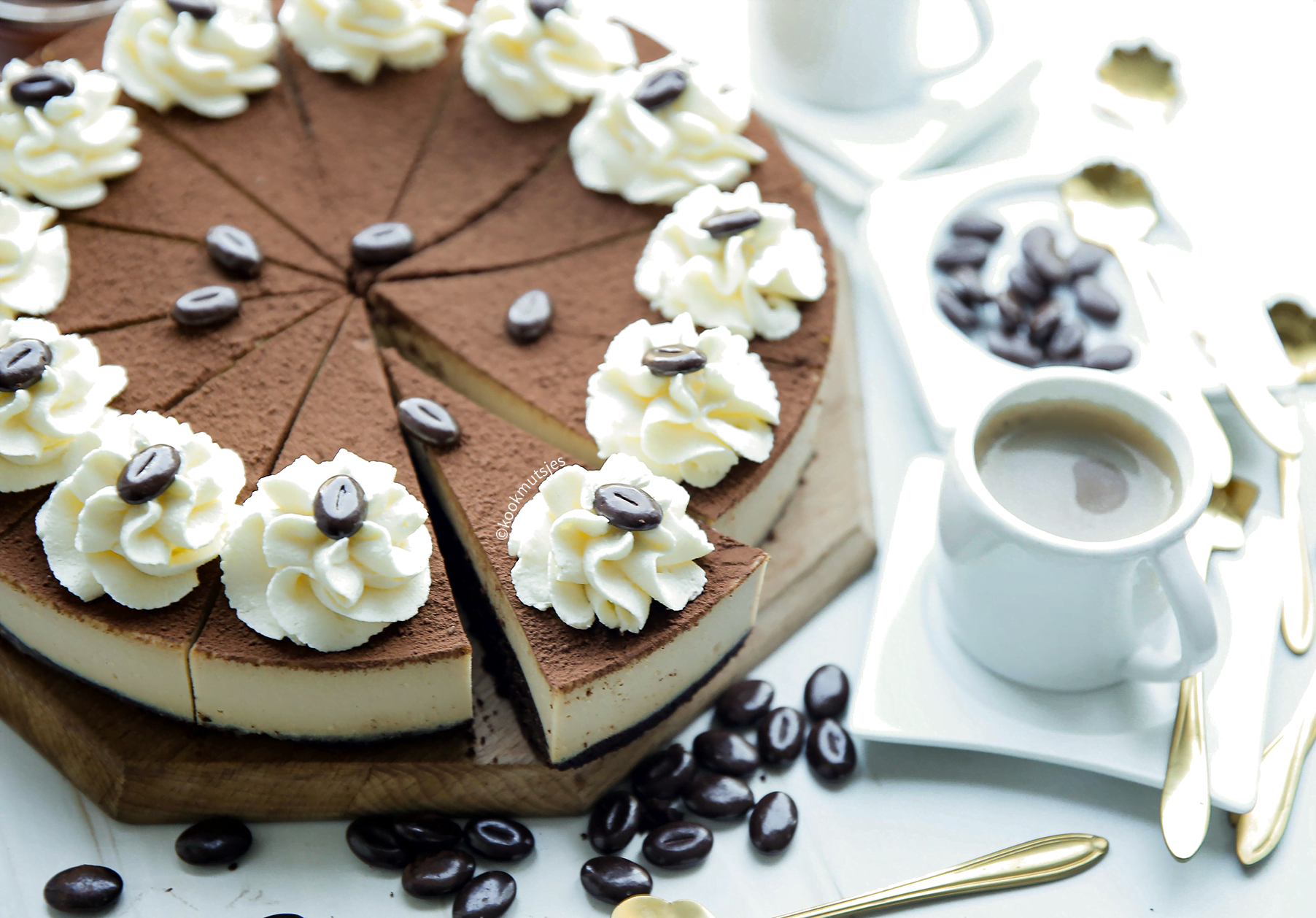 Koffie chocoladecheesecake