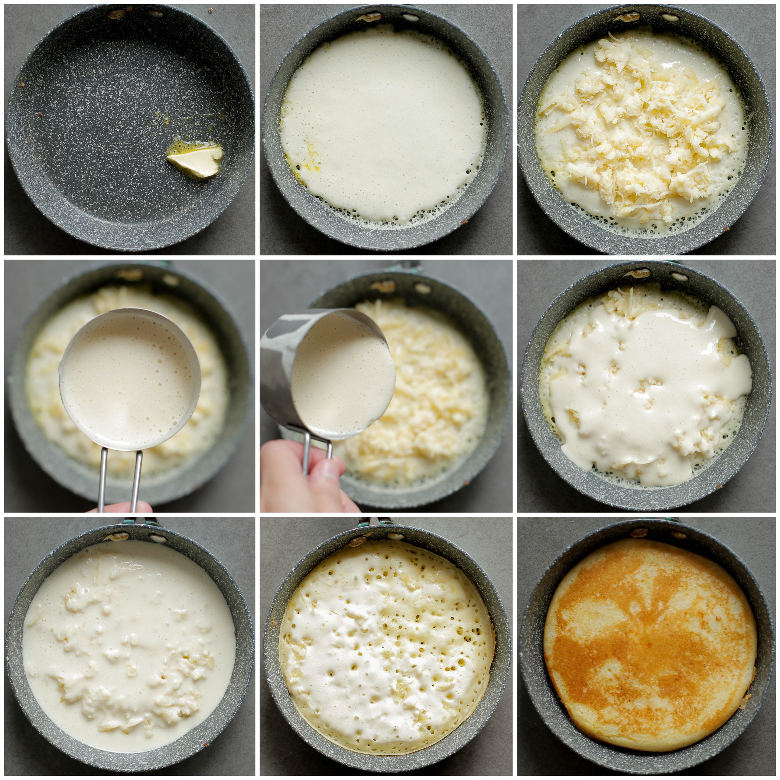 Mkhanfer met kaas bakken in een pan