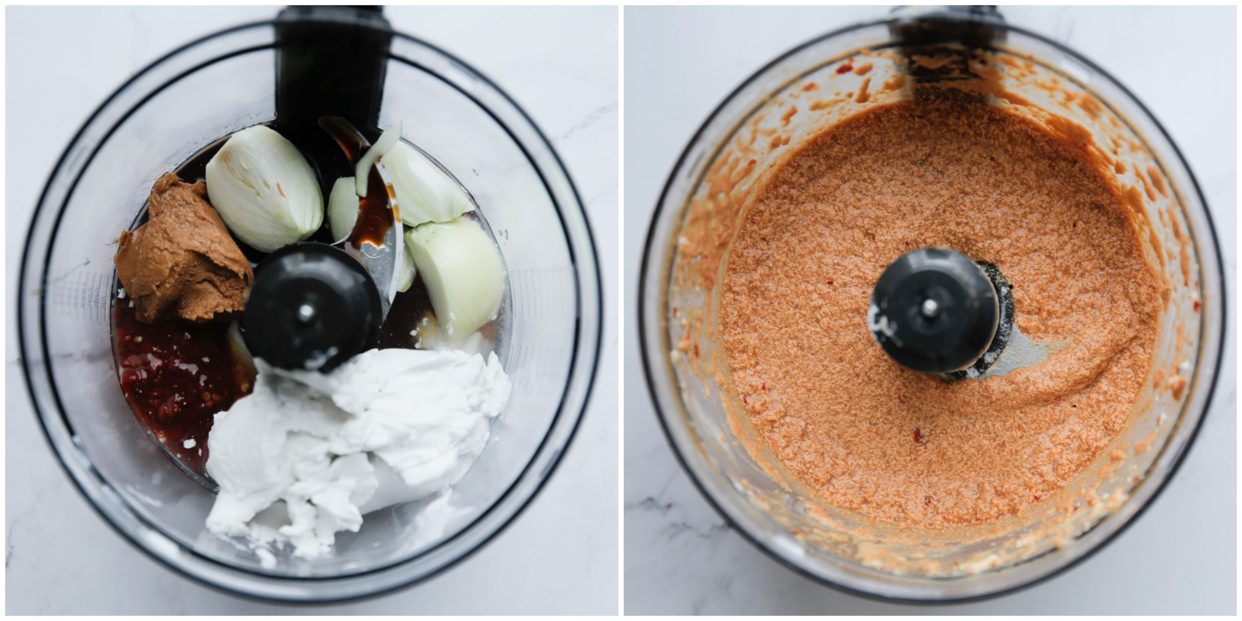 Pindasausmengsel in een hakmolen