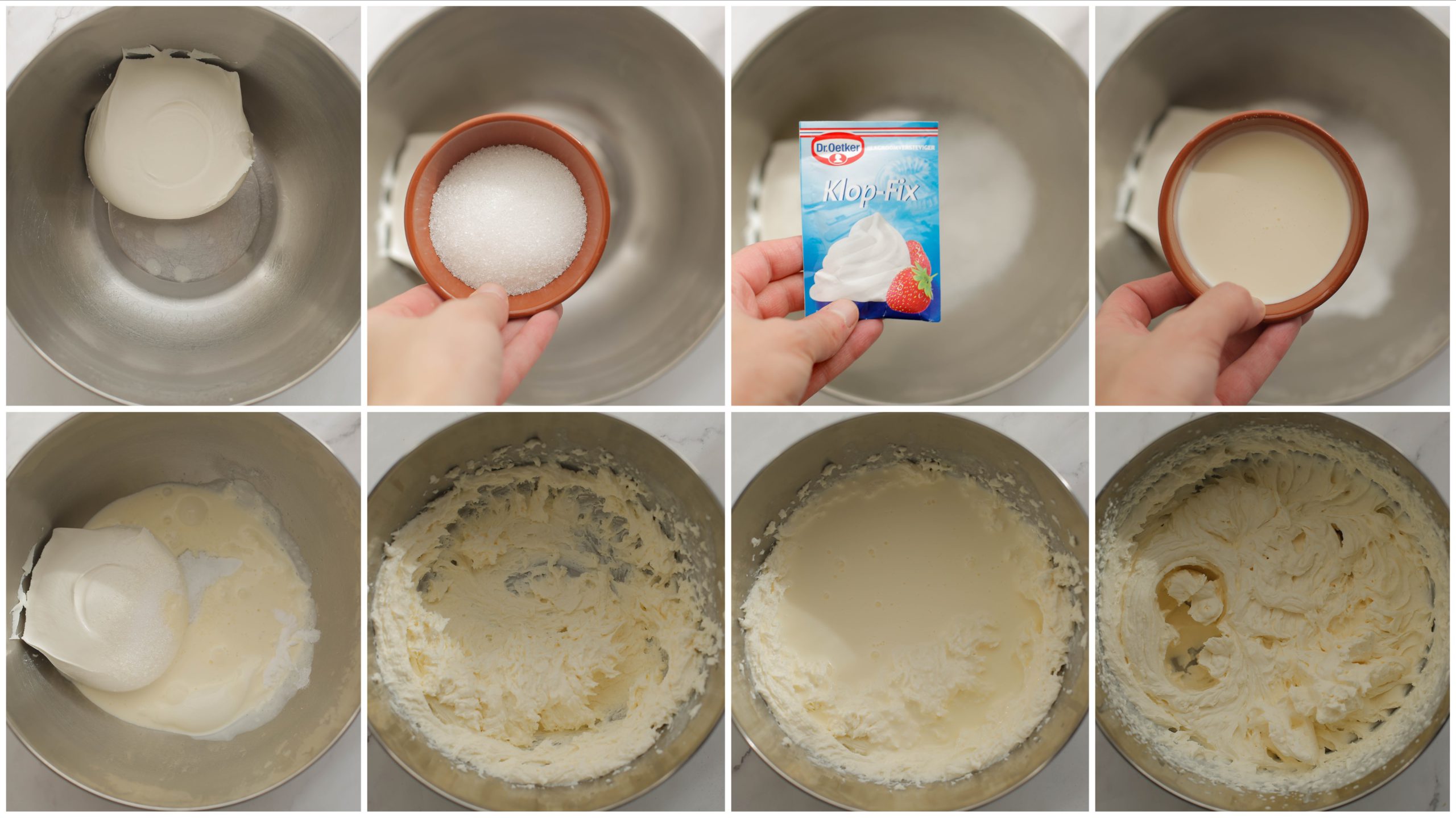 Room mixen in een diepe kom