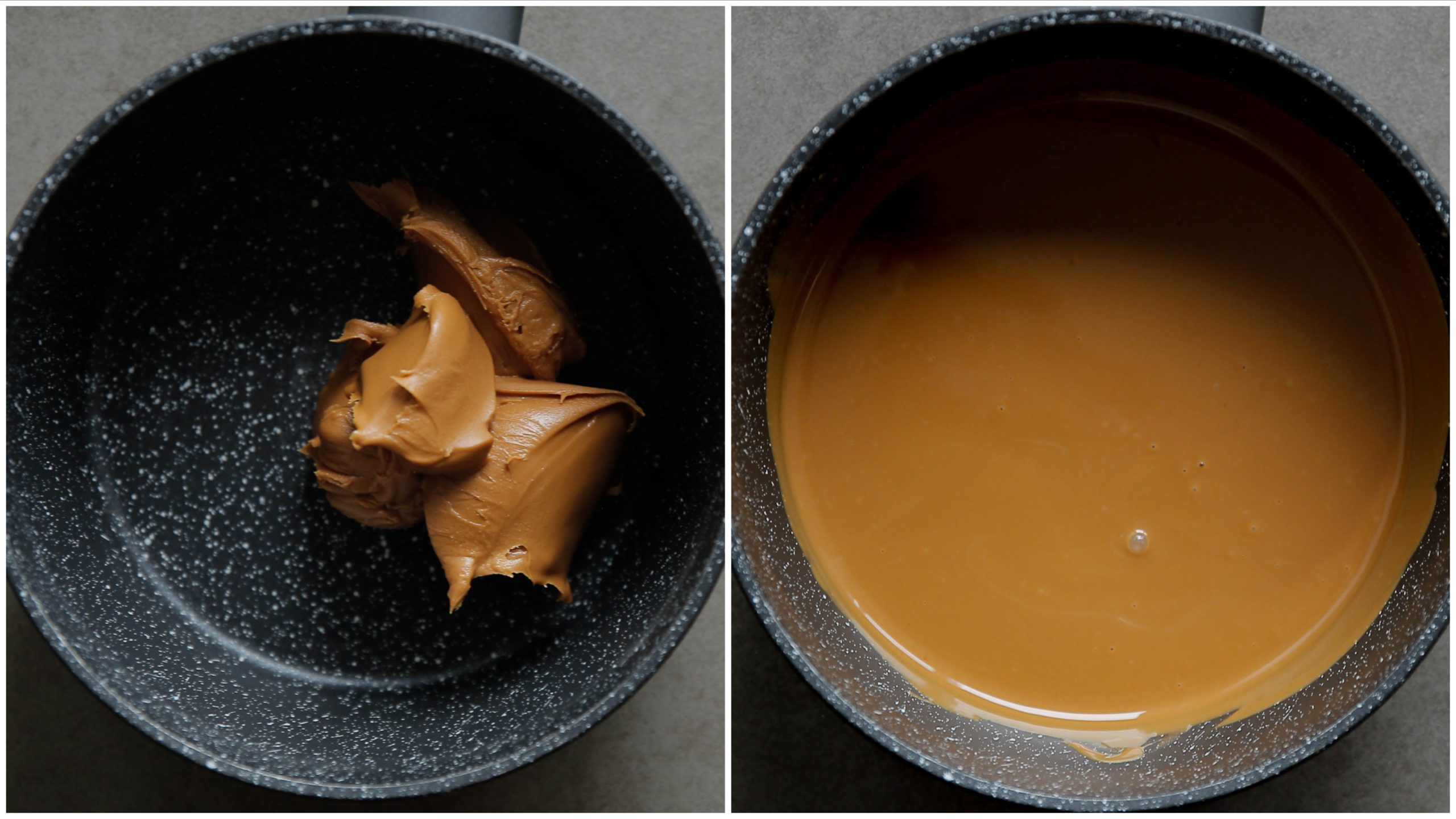 Speculoospasta opwarmen in een steelpan