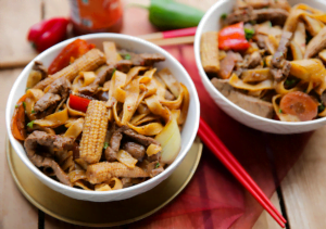 Tagliatelle met biefstuk