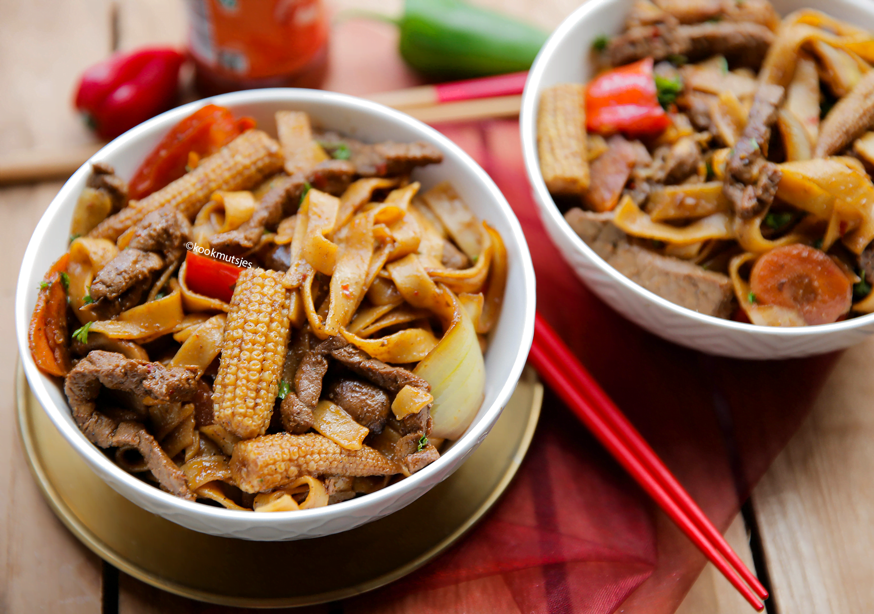 Tagliatelle met biefstuk