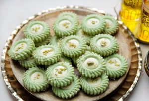 Pistachekoekjes met witte chocolade