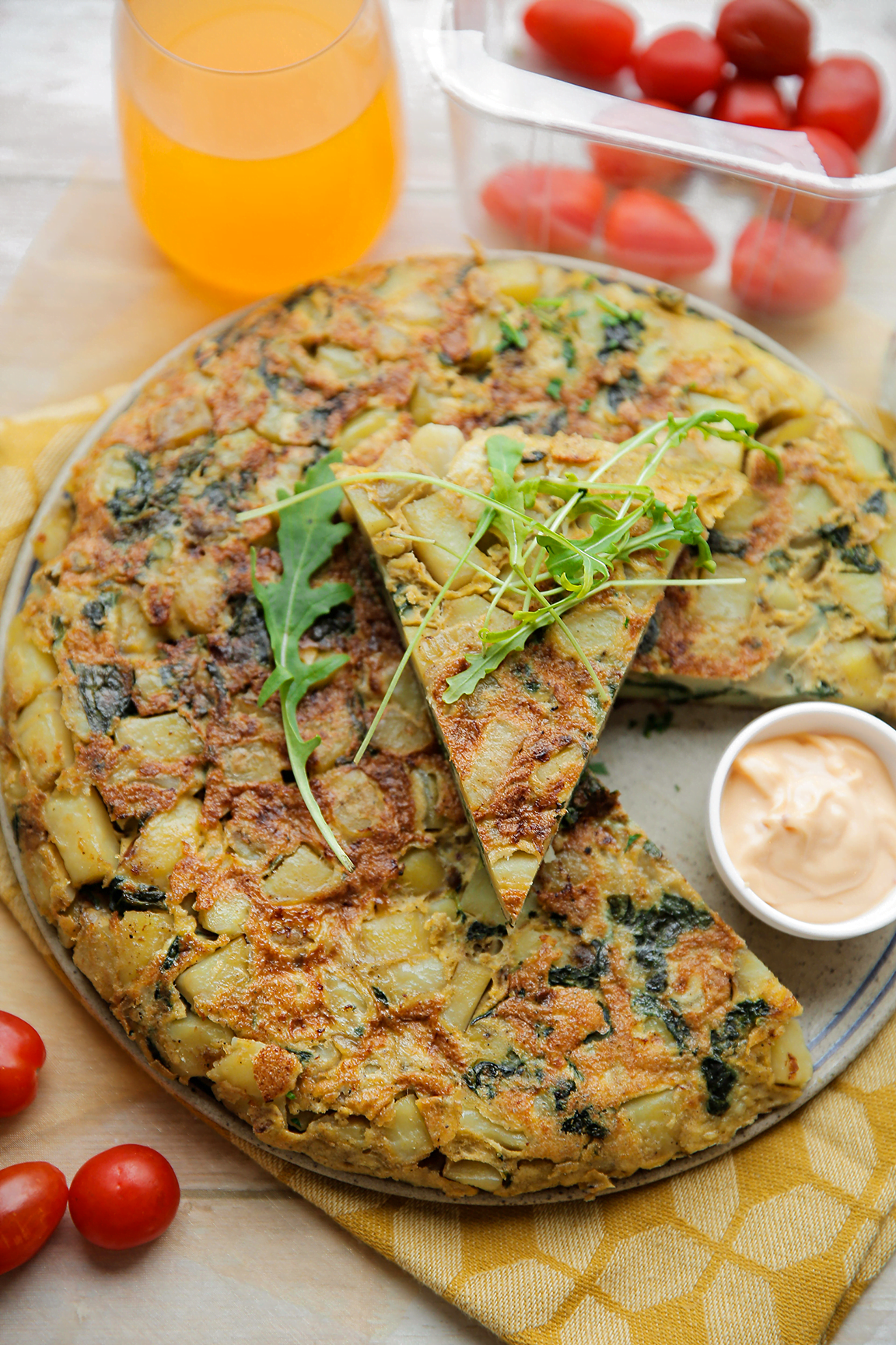 Aardappeltortilla eindresultaat