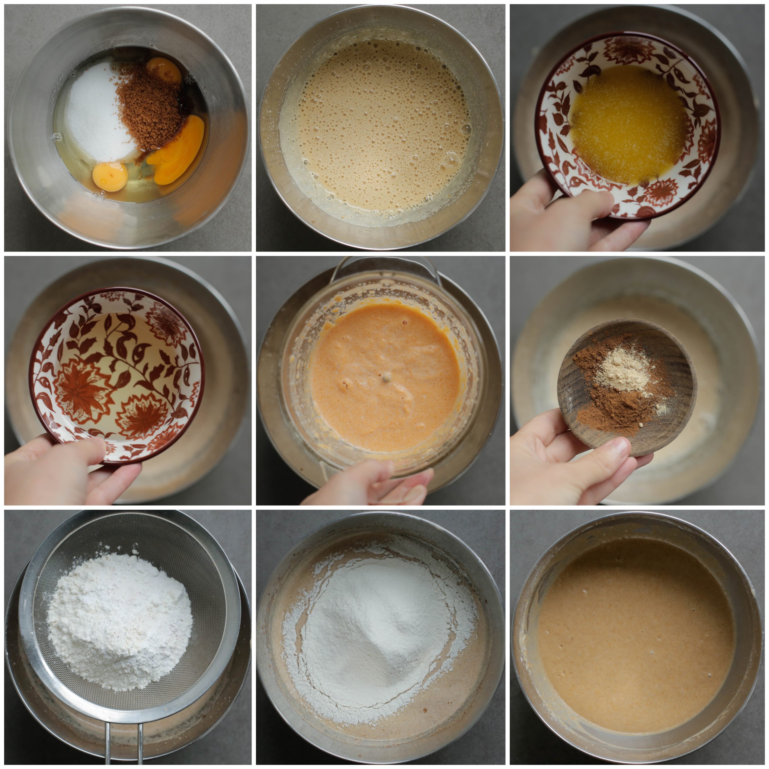 Cakebeslag mixen voor de pompoencake