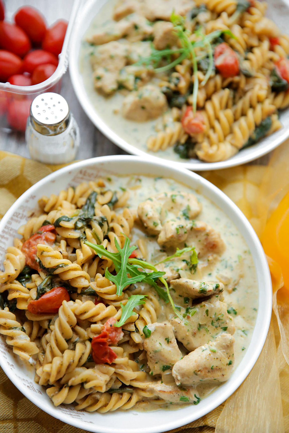 Fusilli met kip eindresultaat