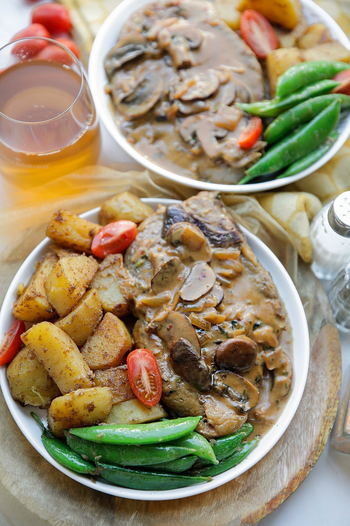 Kalsschenkel met aardappels eindresultaat