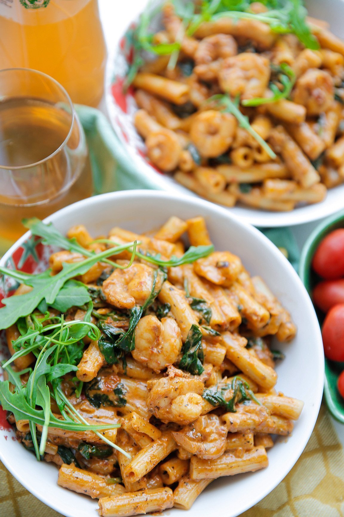 Rigatoni met Toscaanse saus eindresultaat