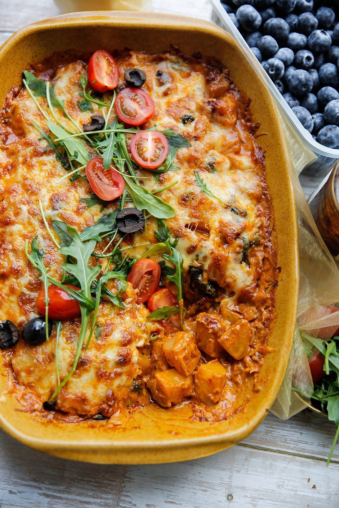 Aardappelschotel met Toscaanse saus eindresultaat Kookmutsjes
