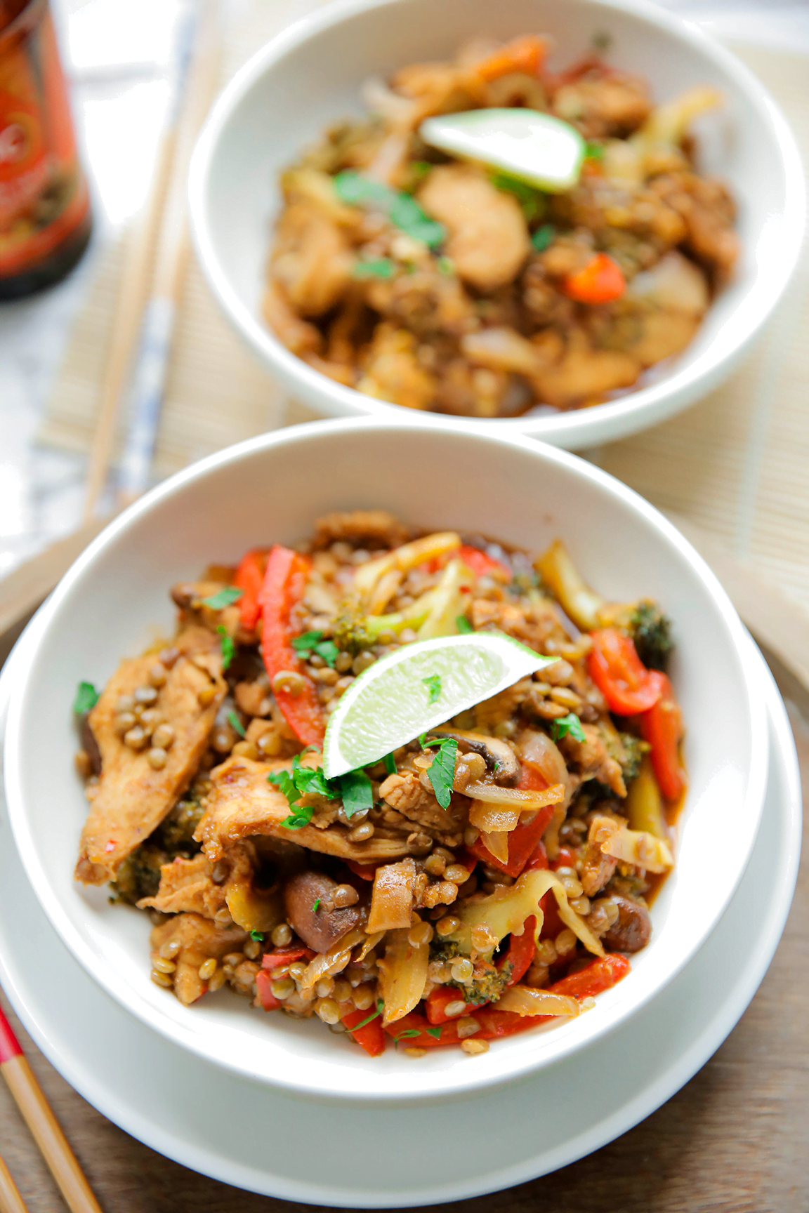 Linzen en kip eindresultaat