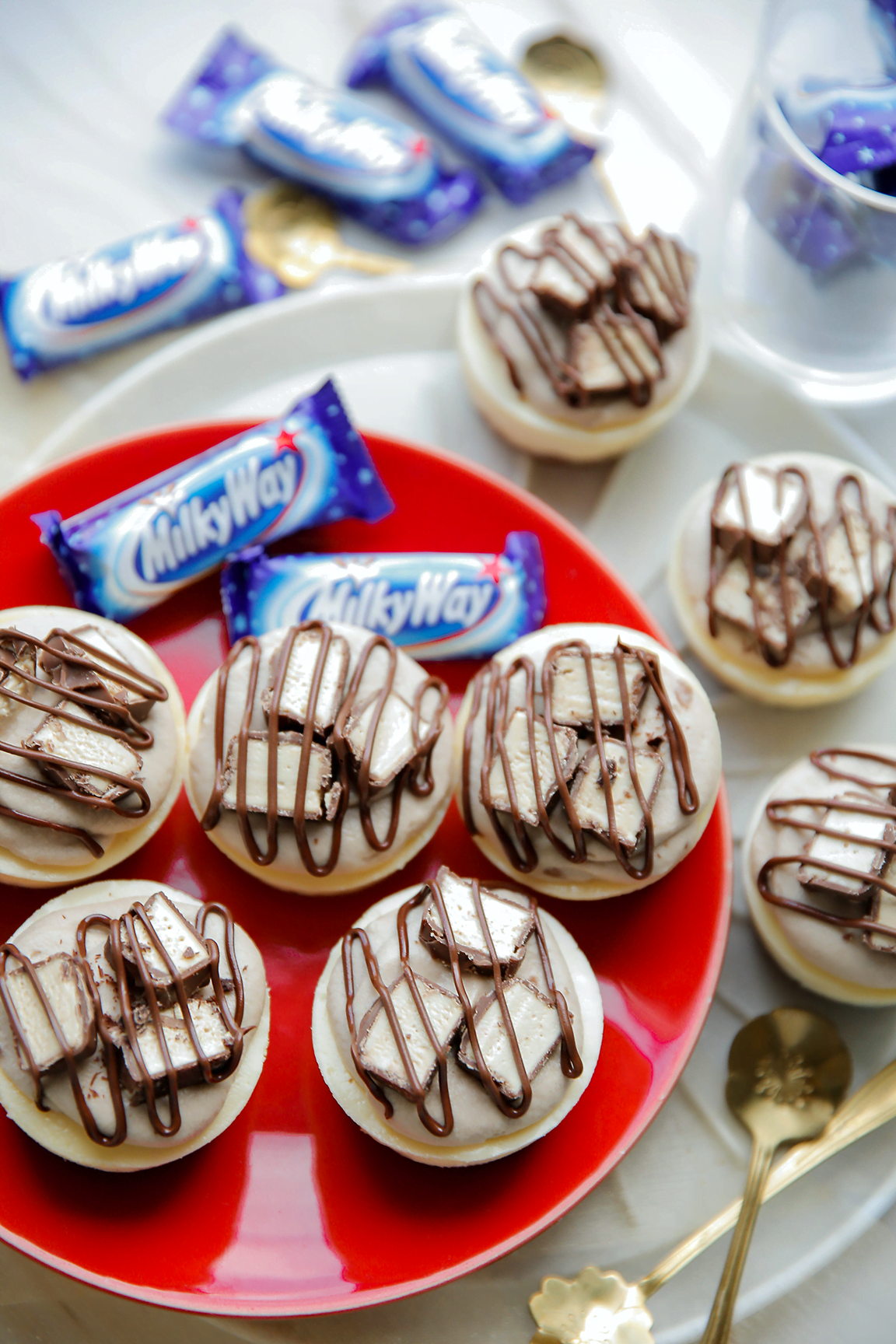 Milky way cheesecakes eindresultaat