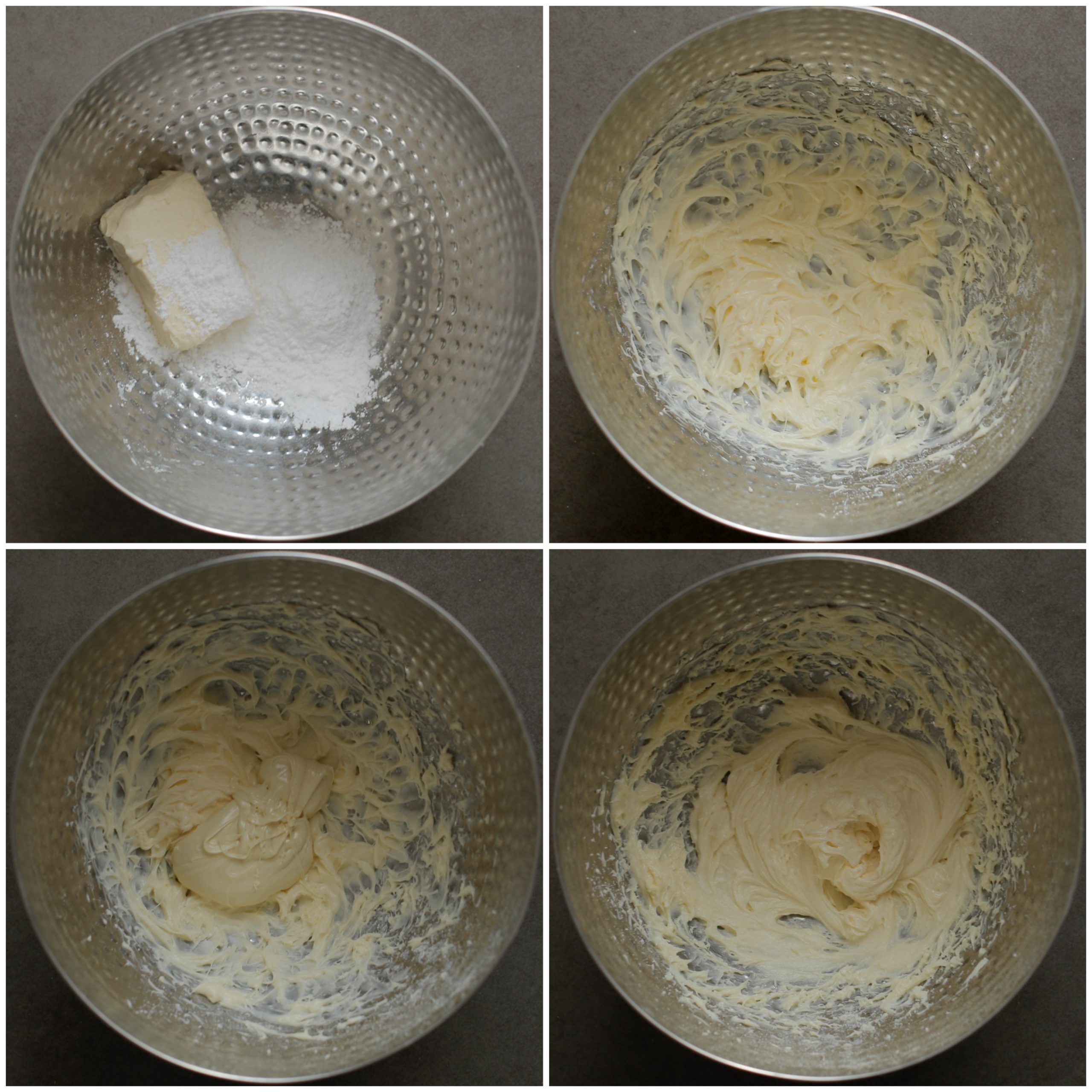 Monchou topping mixen in een diepe kom