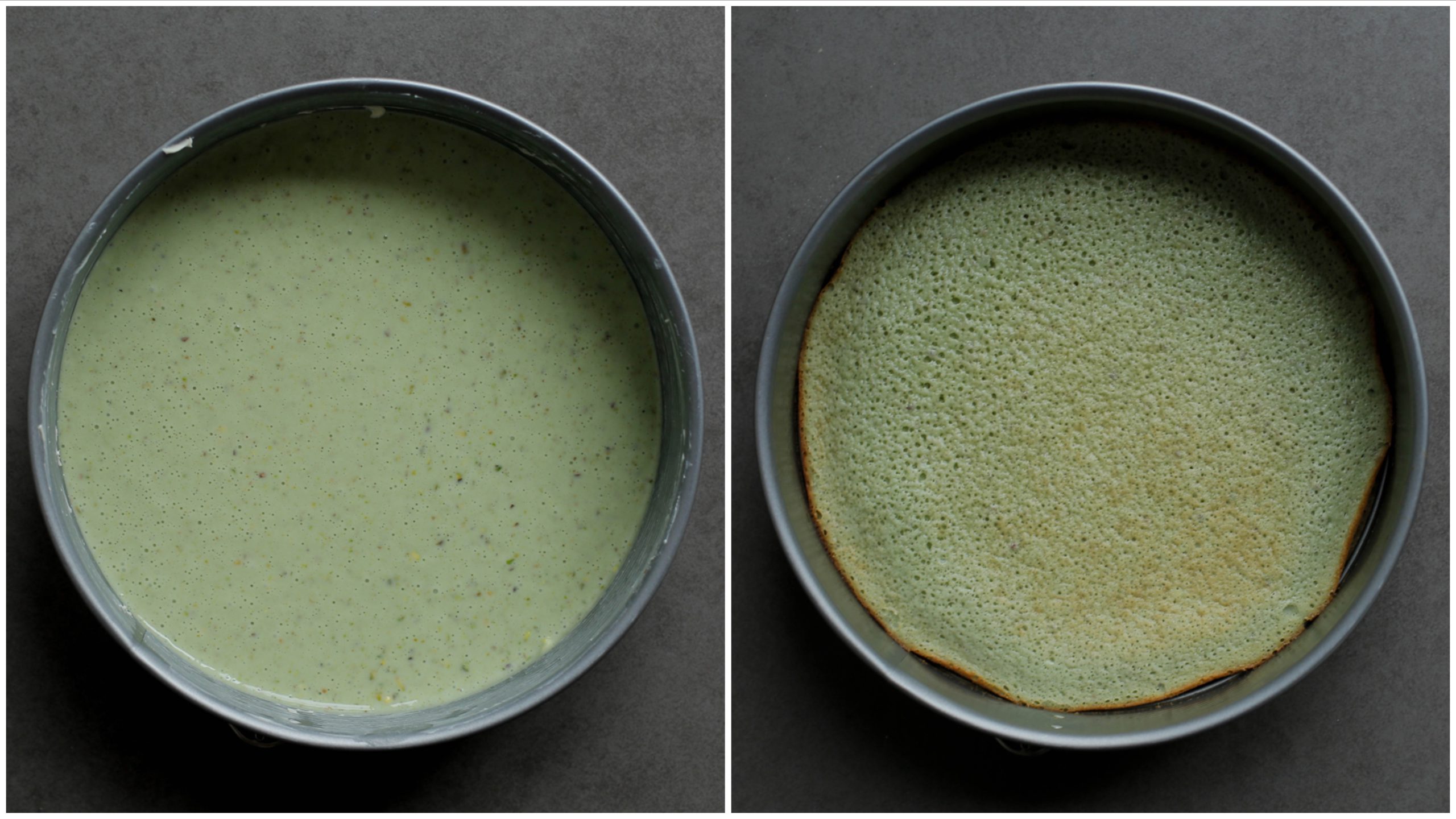 Pistachecake bakken in de oven eerste ronde