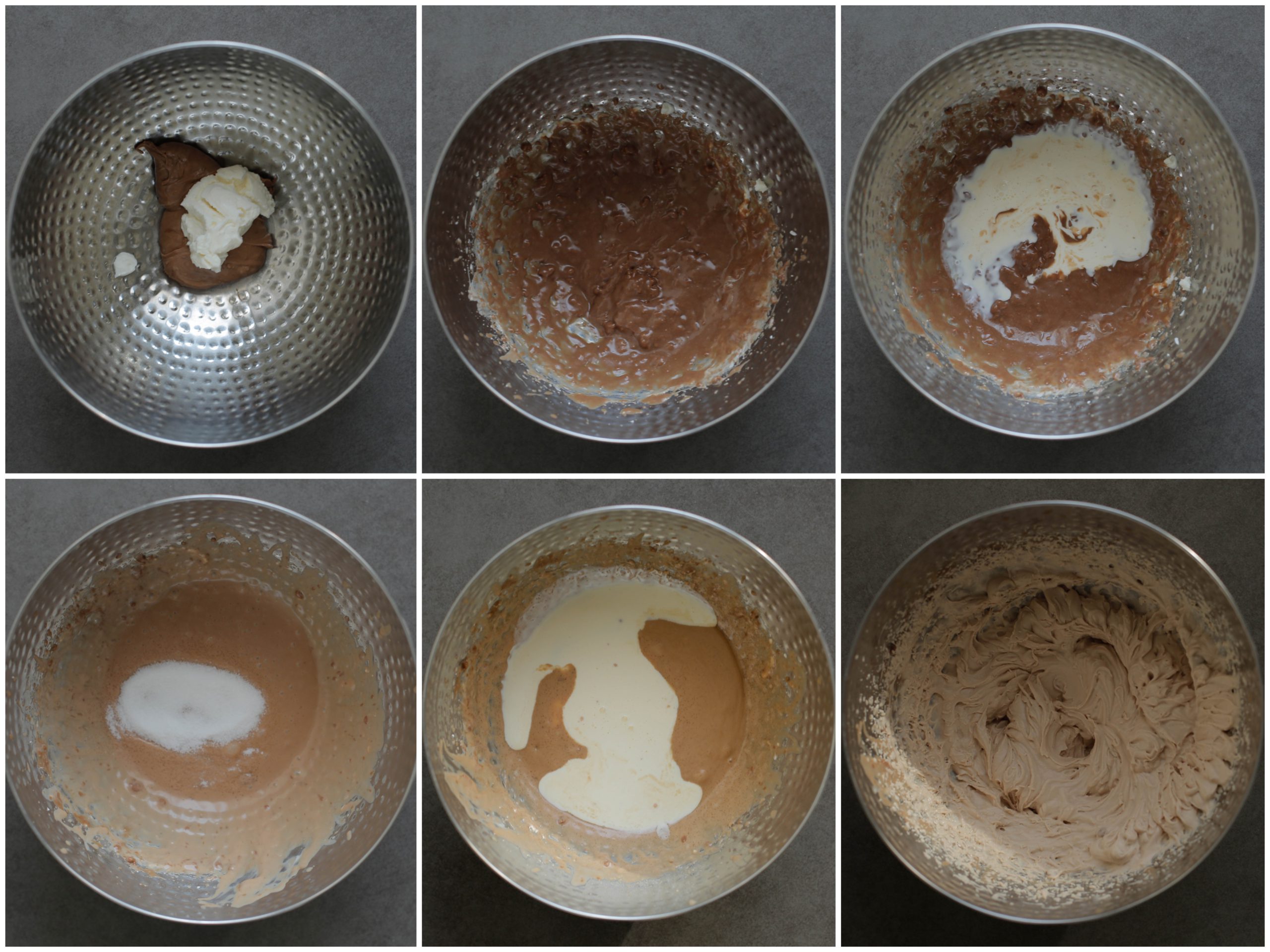 Topping mixen voor de milky way mini cheesecakes