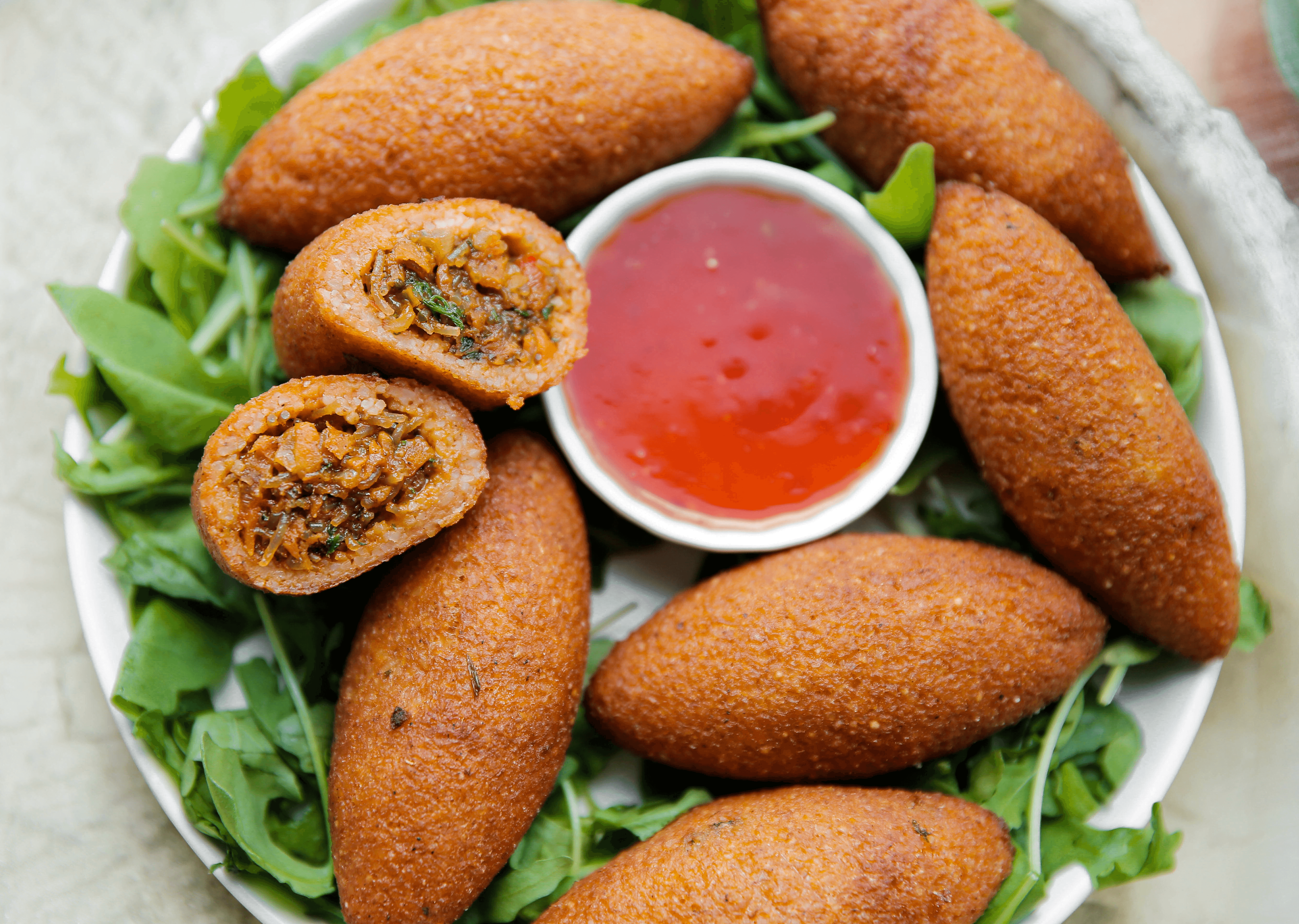 Bulgurhapjes met garnalen