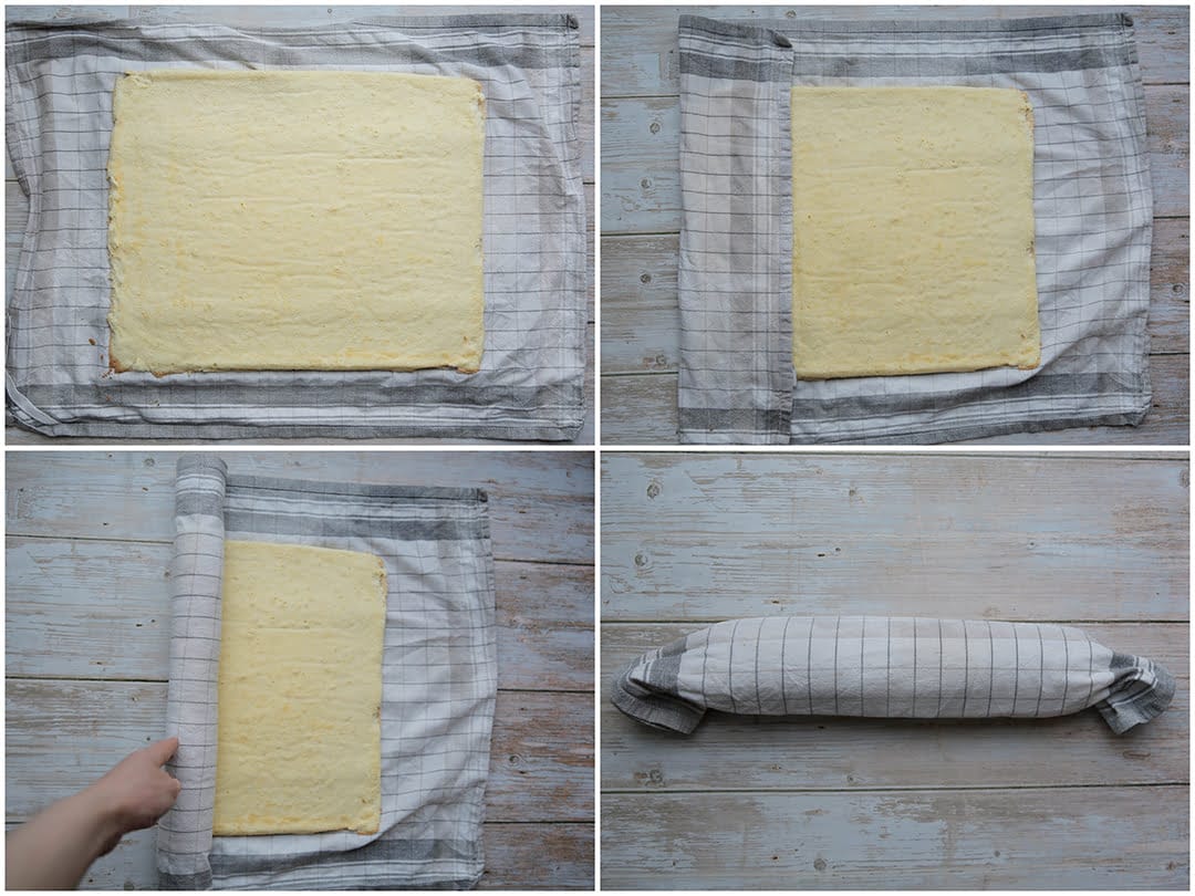 Cake in rollen en bewaren in de koelkast