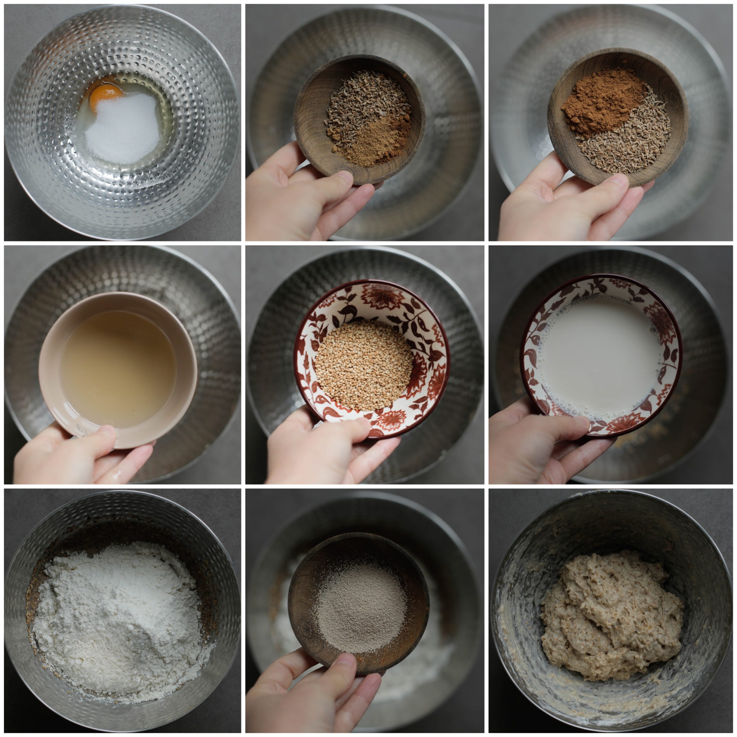 Deeg kneden voor de ka'ak koekjes in een diepe kom