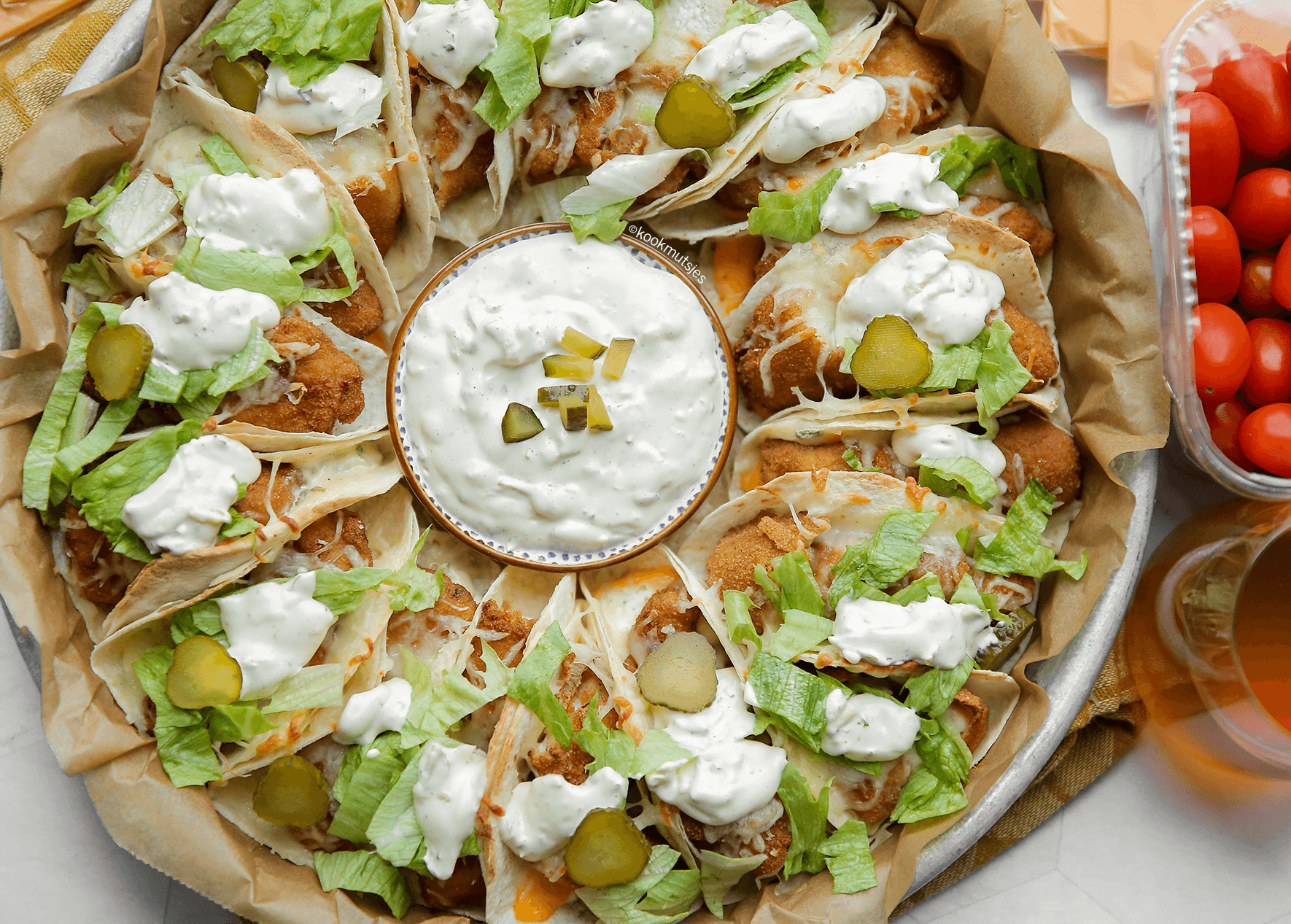 Filet-o-fish party tortillas