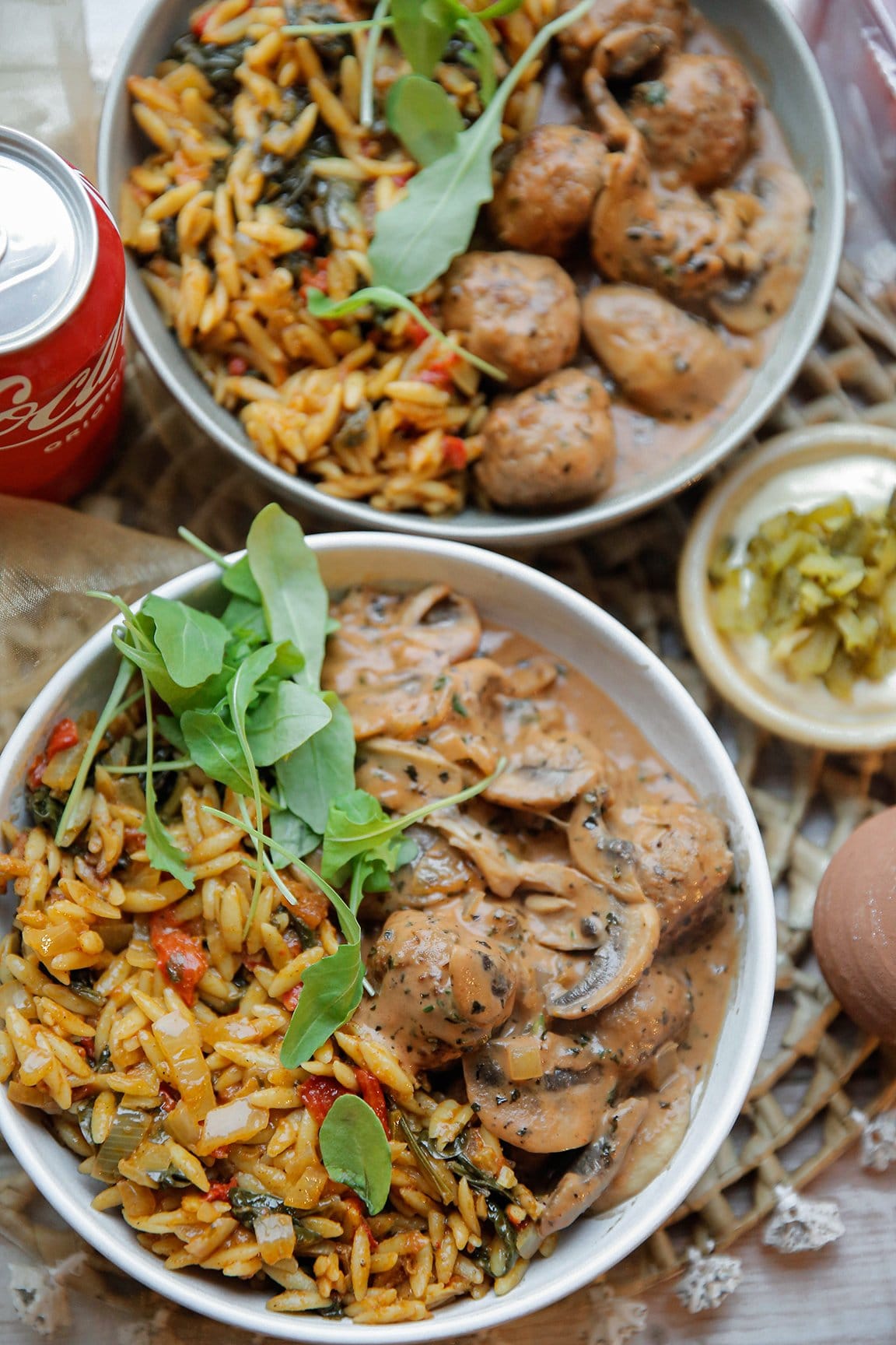 Gehaktballen in saus met orzo einresultaat