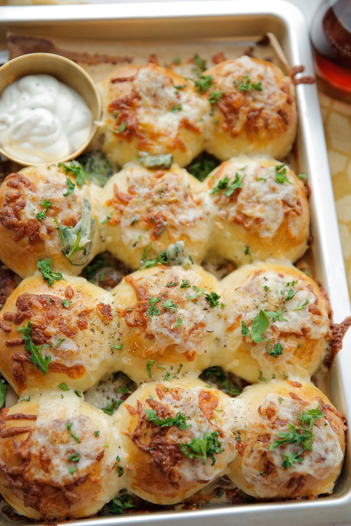 Spinazie-kaasbroodjes eindresultaat