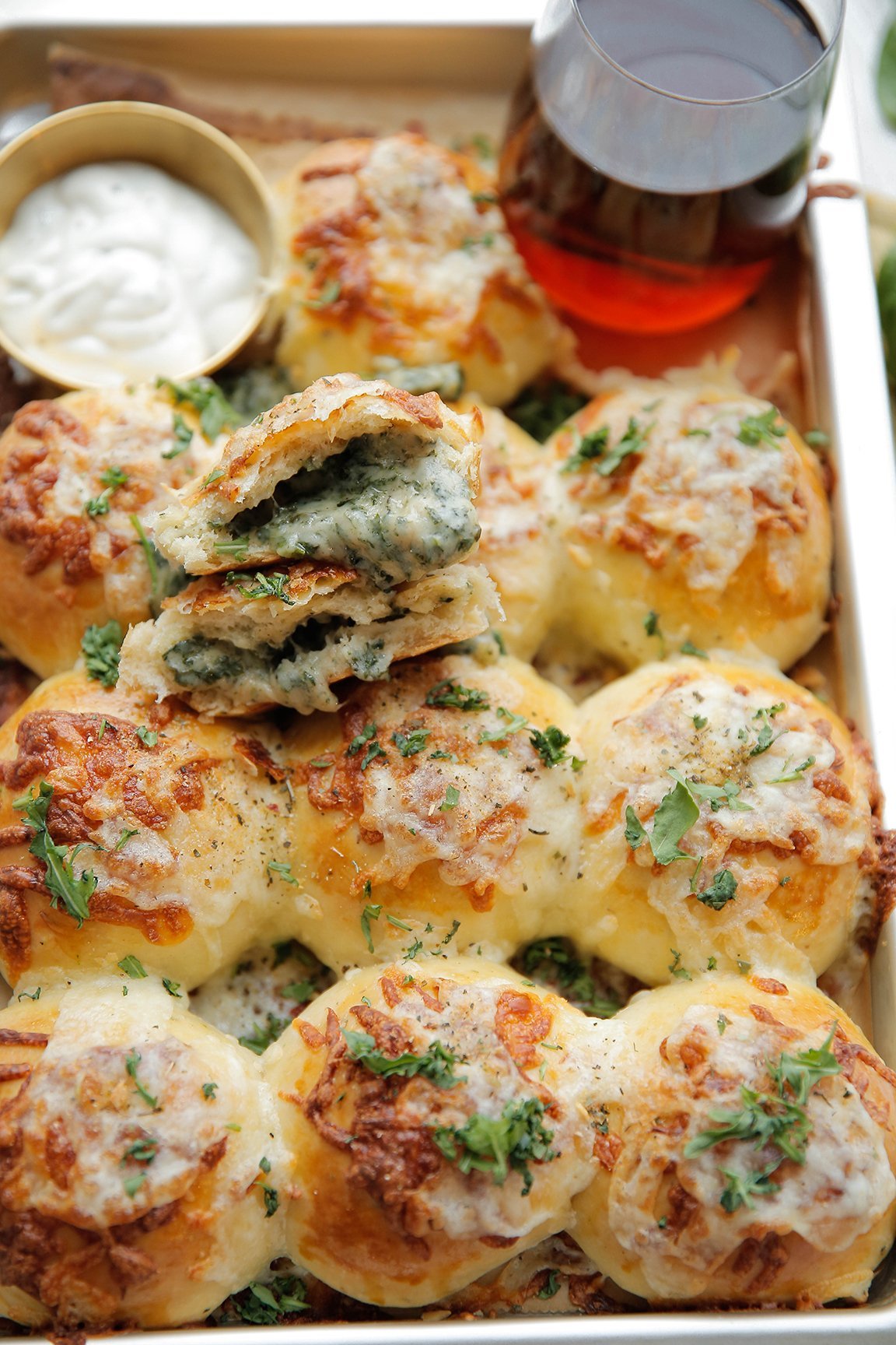 Spinazie-kaasbroodjes Kookmutsjes eindresultaat