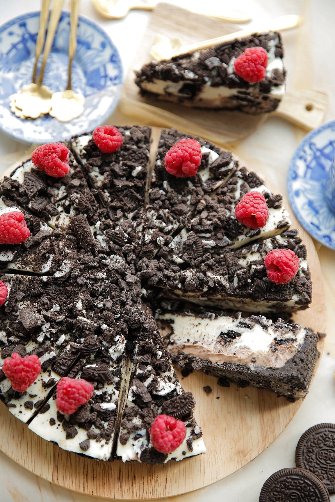 Oreo chocolade cheesecake eindresultaat Kookmutsjes