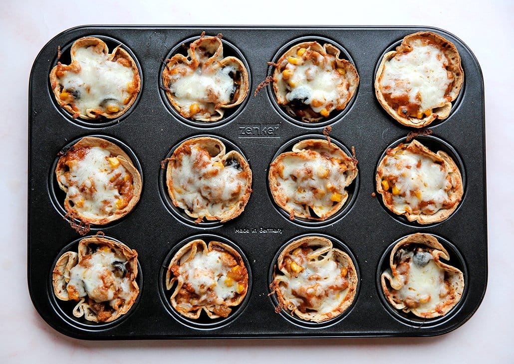 Kip cup wraps gaar bakken in de oven