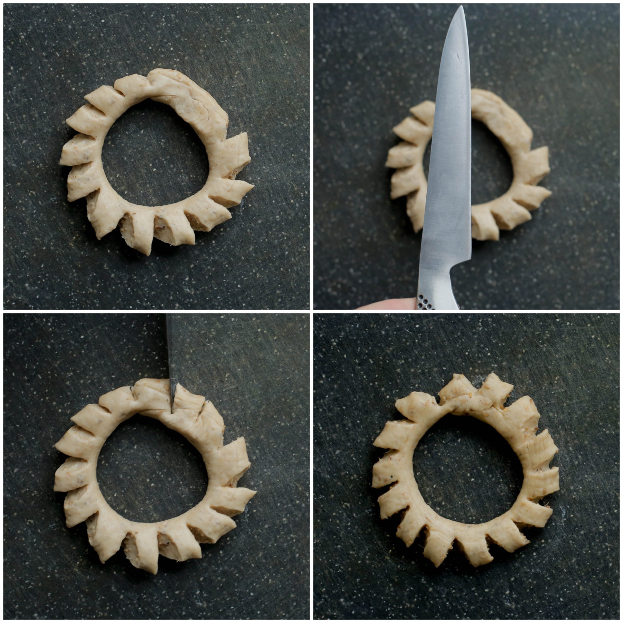 Ka'ak koekjesdeeg een mooi patroon maken