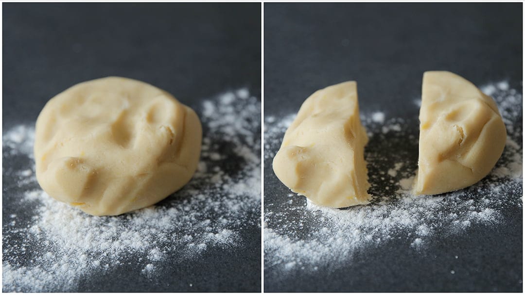 Koekjesdeeg door twee splitsen